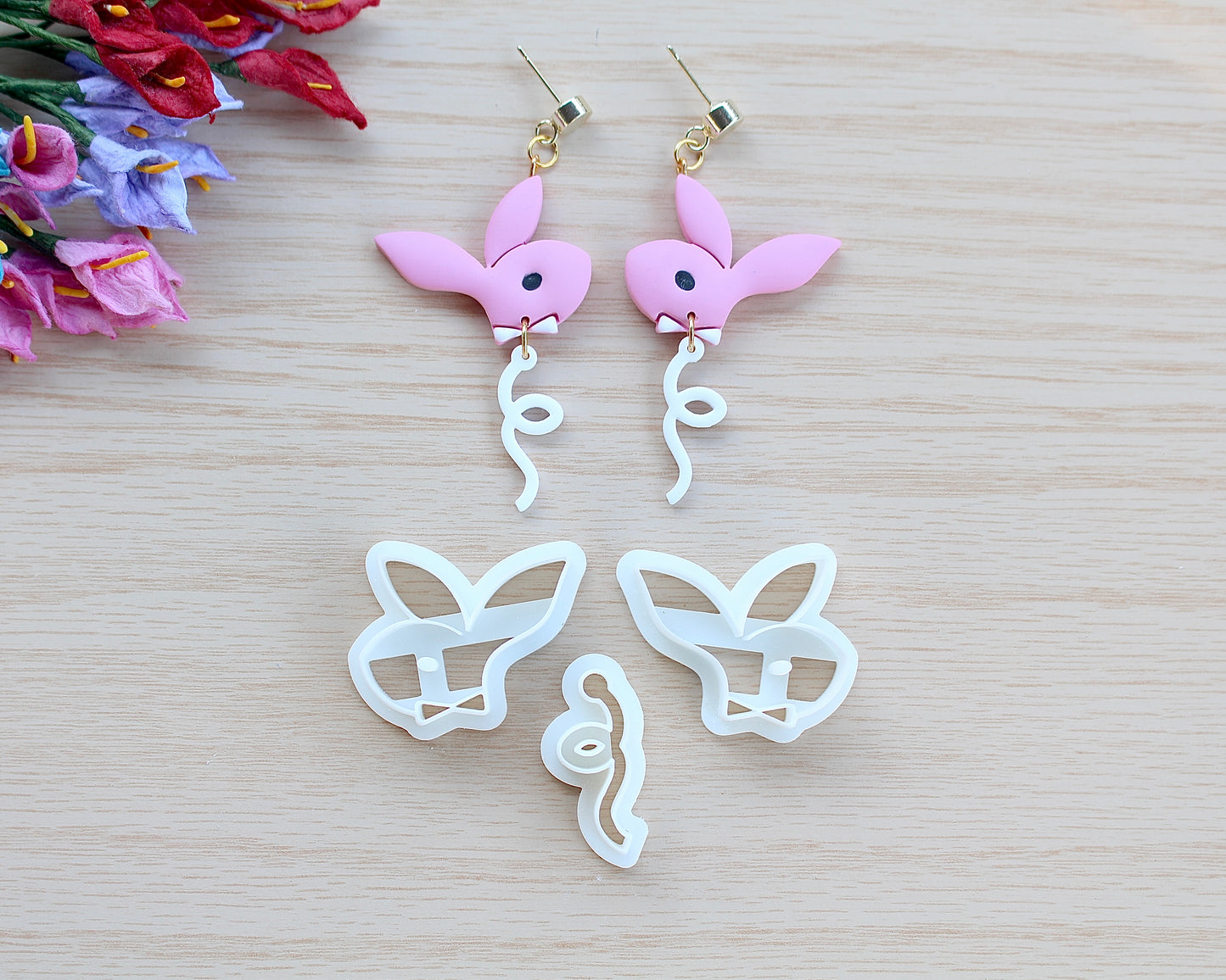 Bunny Balloon Polymer Clay Cutter Set