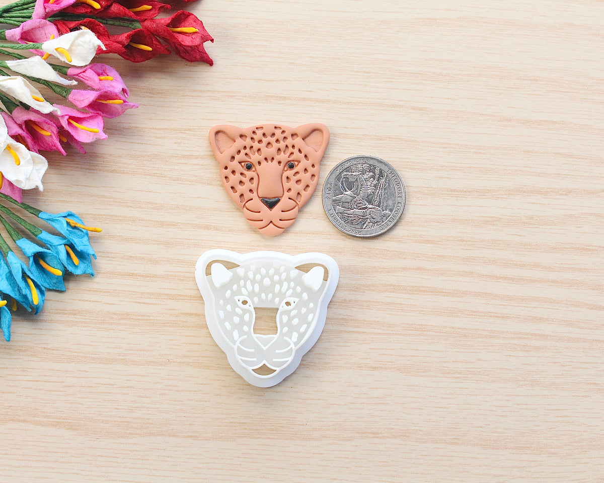 Leopard Cutter Leopard Face Polymer Clay Cutter | Sol Corner
