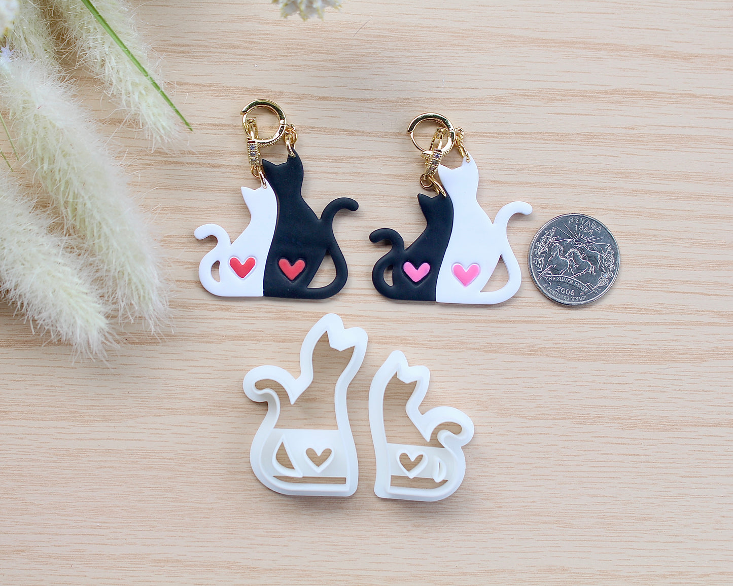 Snuggling Kitty Couple Cutter Set