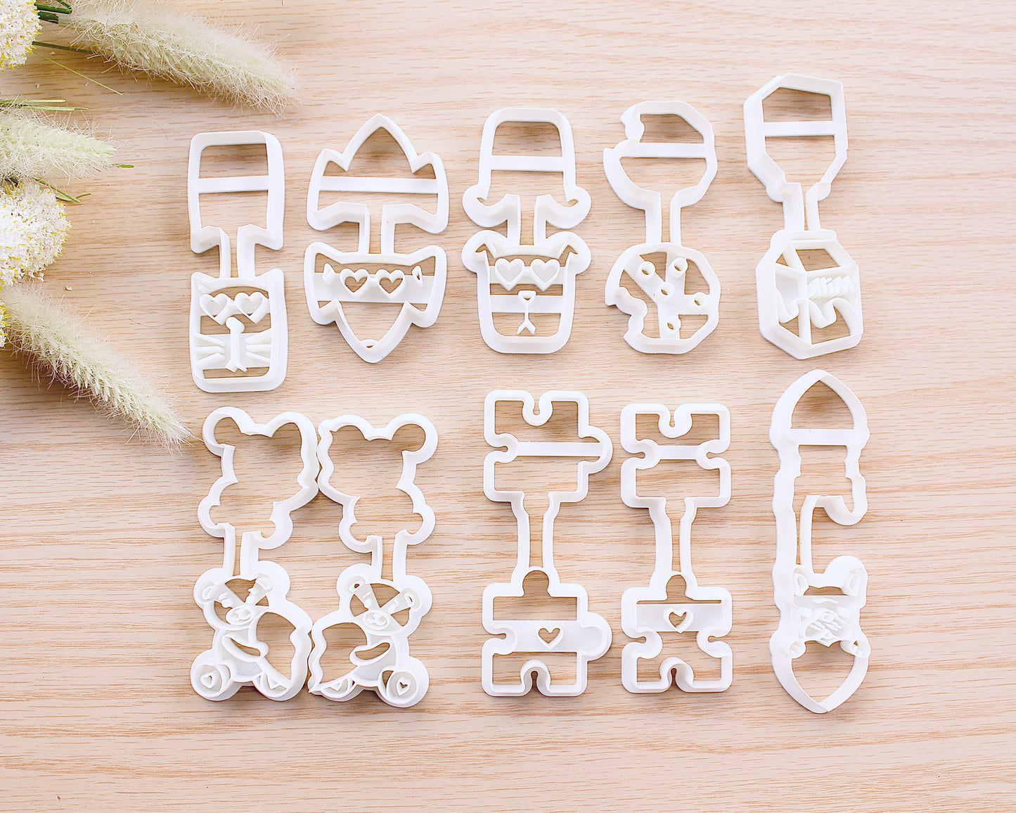 Matching Puzzle Pieces Keychain Cutter Set