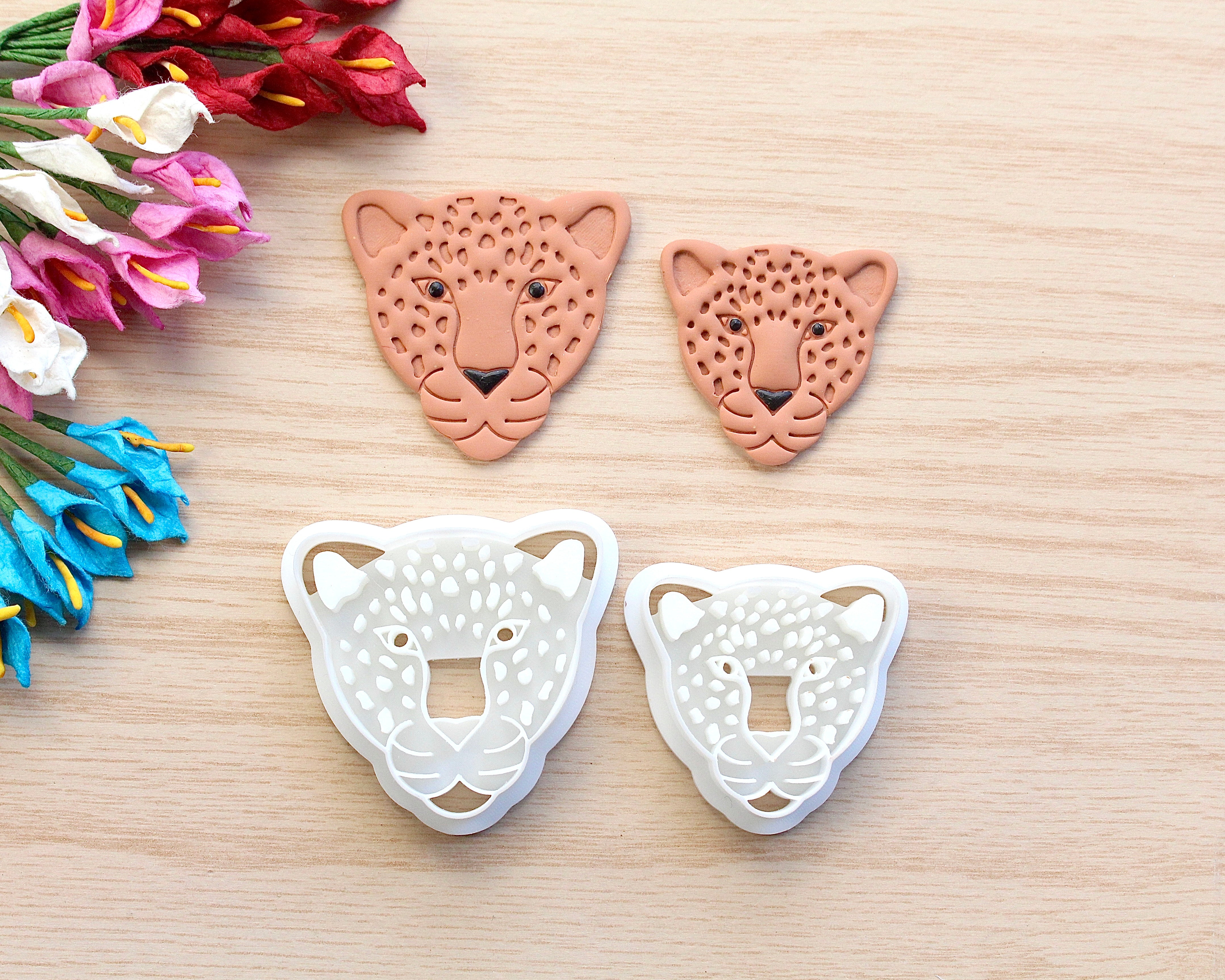 Leopard Cutter Leopard Face Polymer Clay Cutter | Sol Corner