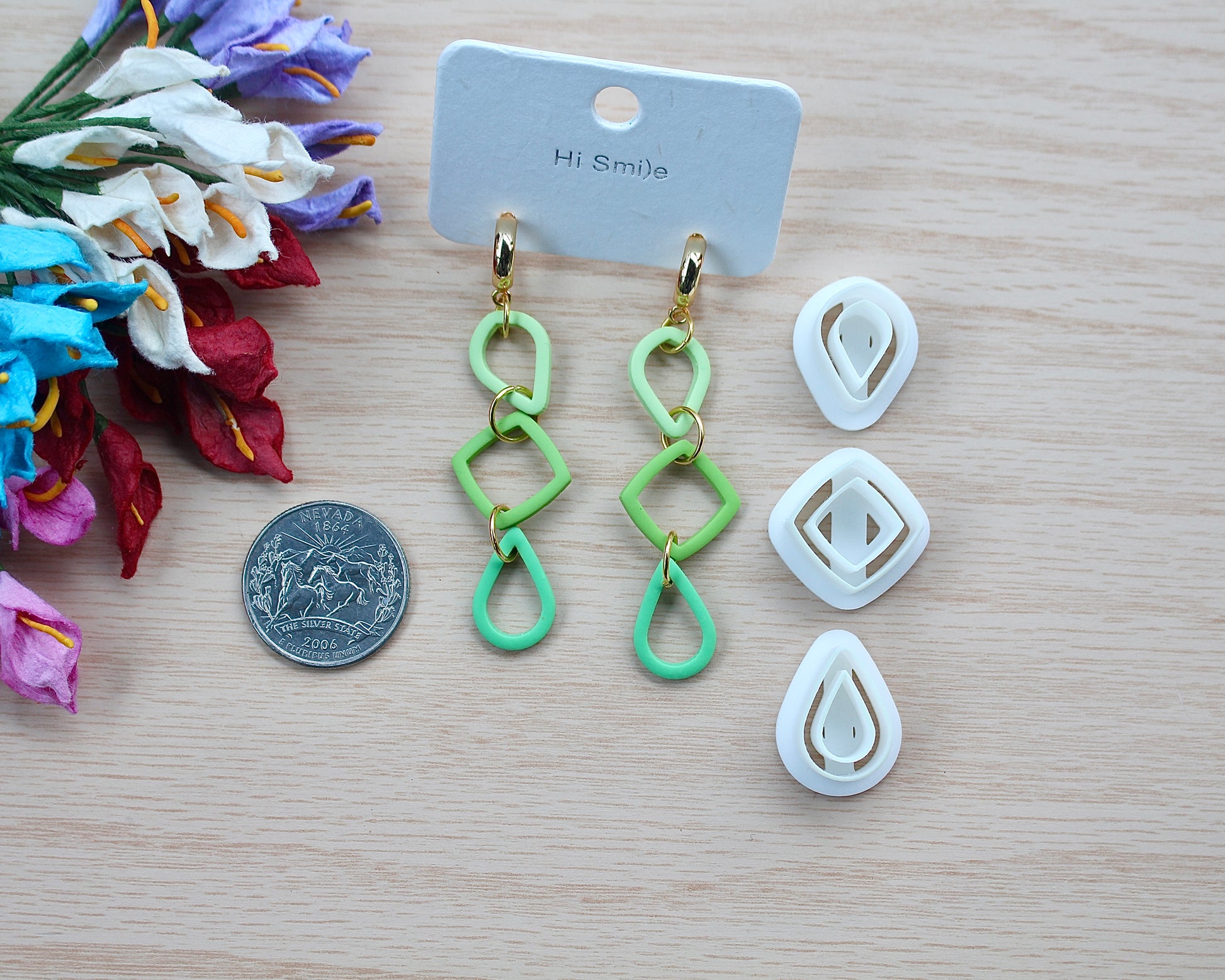 Three piece dangle earring set