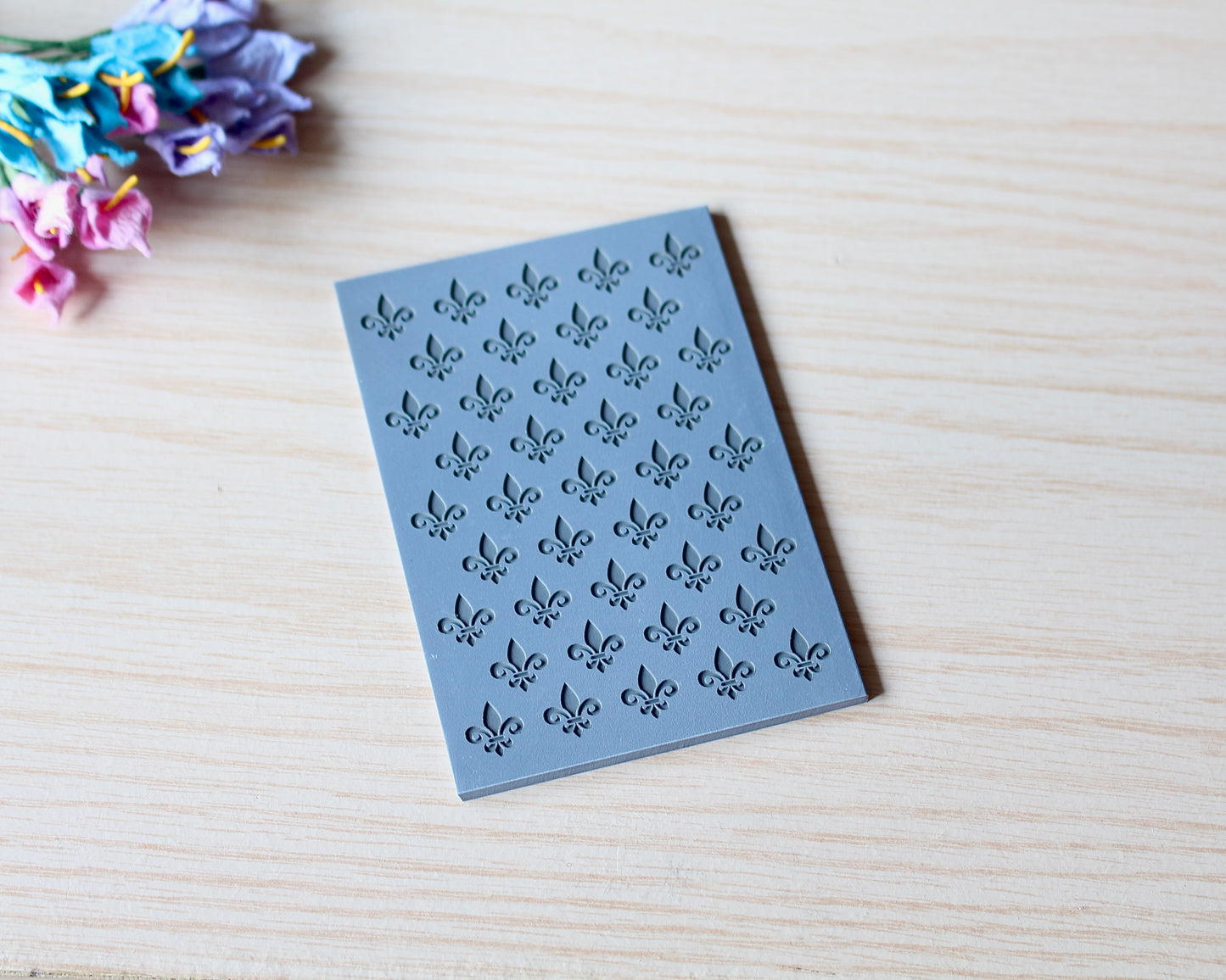 fleur de lis texture mat polymer clay cutter