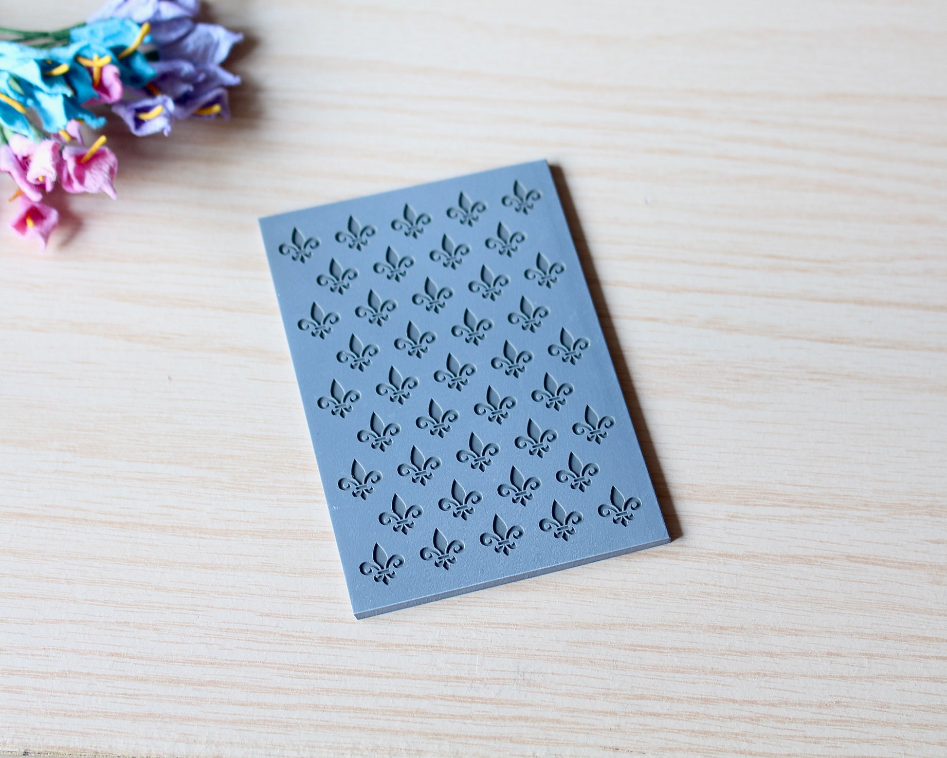fleur de lis texture mat polymer clay cutter