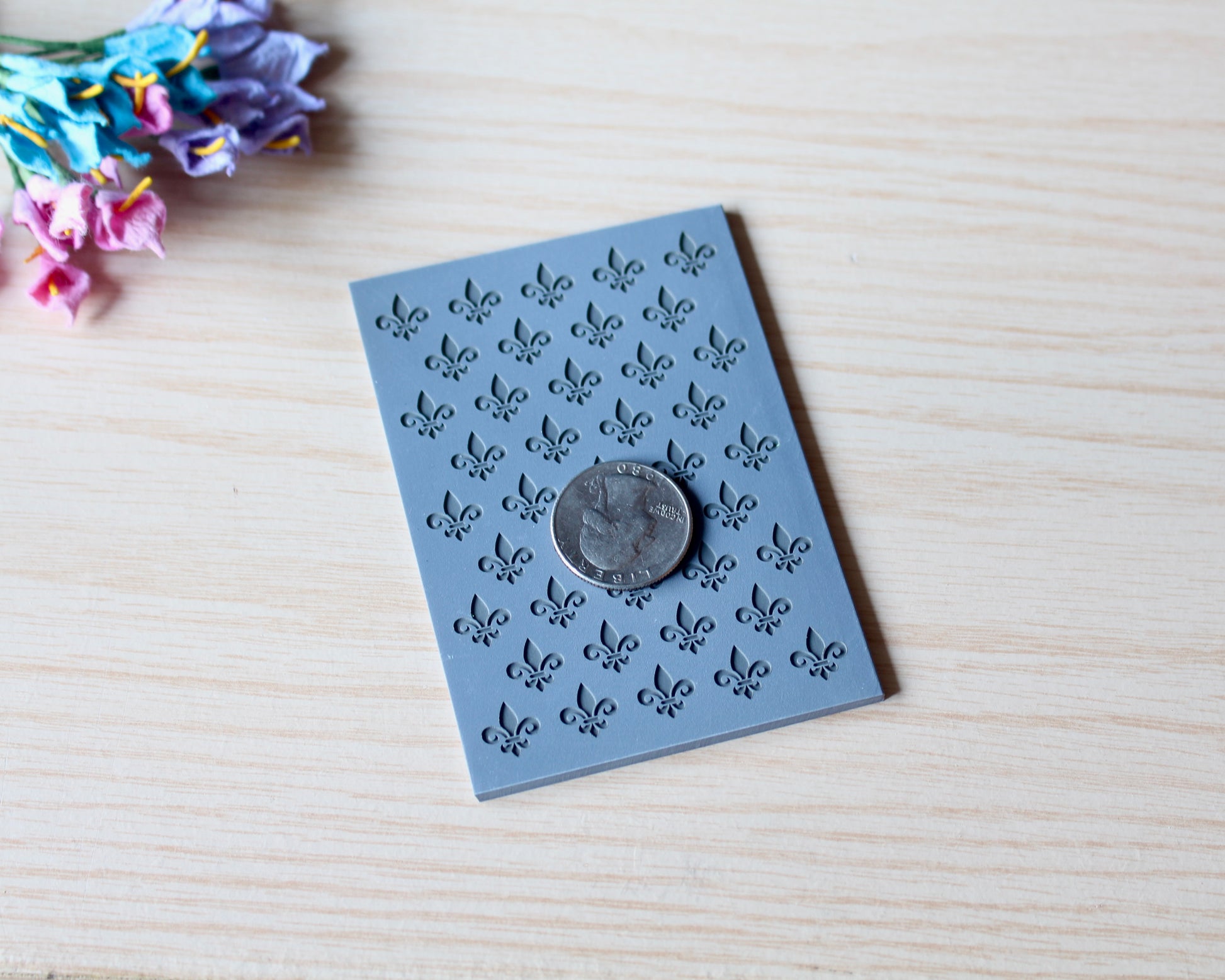 fleur de lis texture mat polymer clay cutter