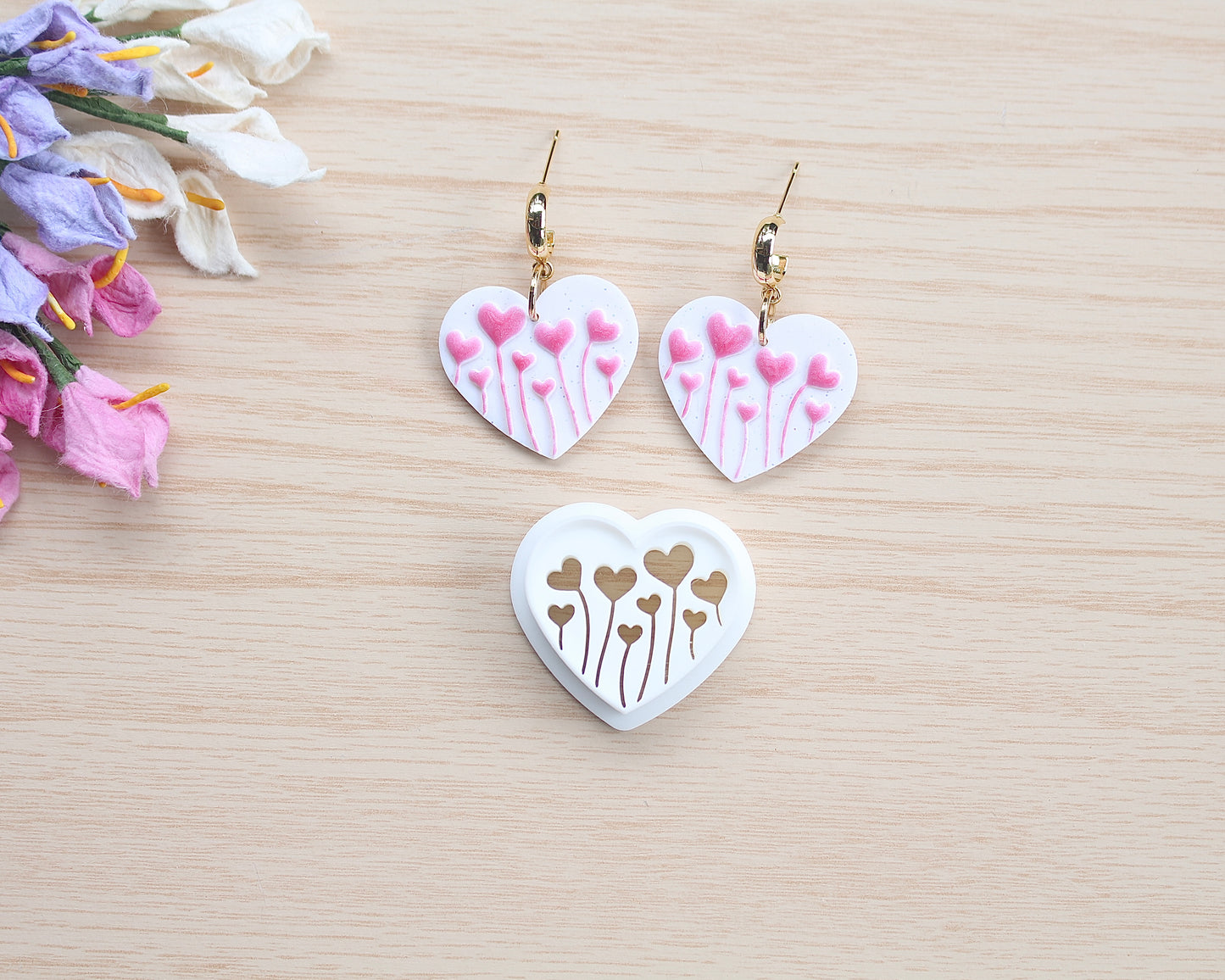 heart balloon polymer clay cutter