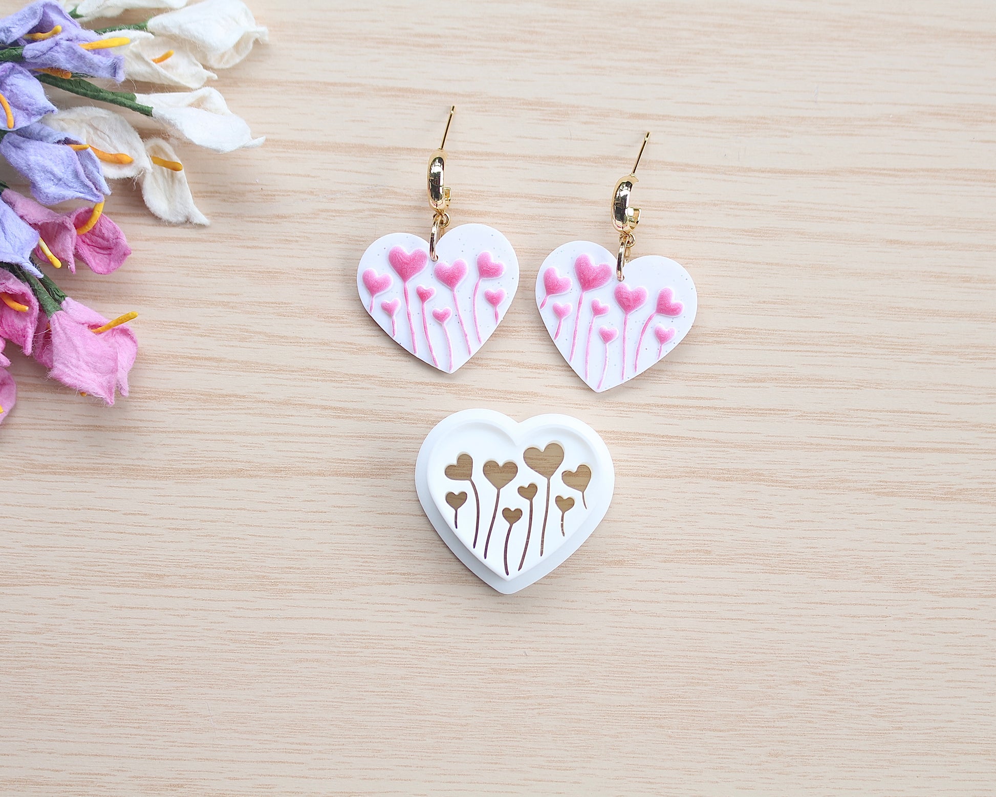 heart balloon polymer clay cutter