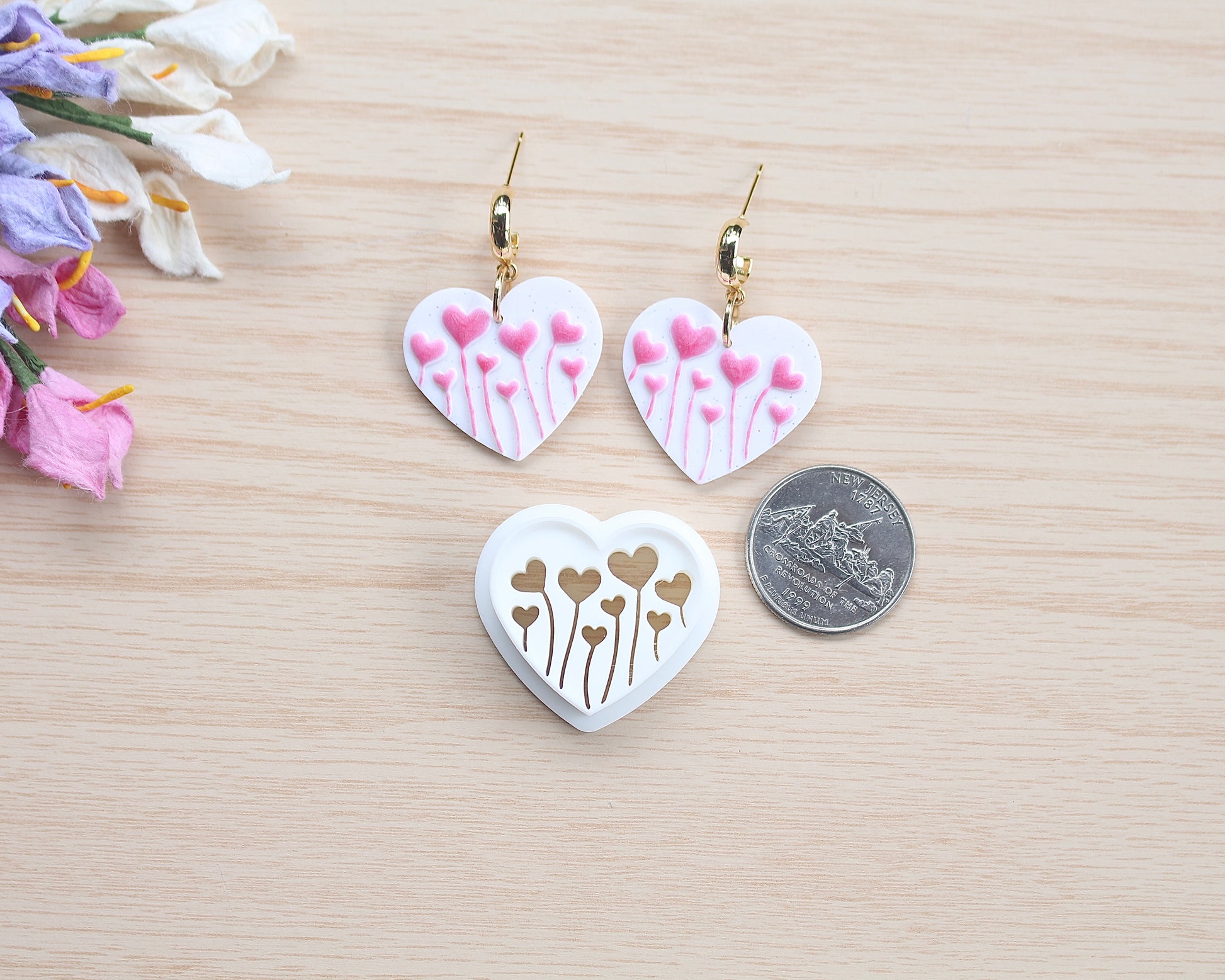 heart balloon polymer clay cutter