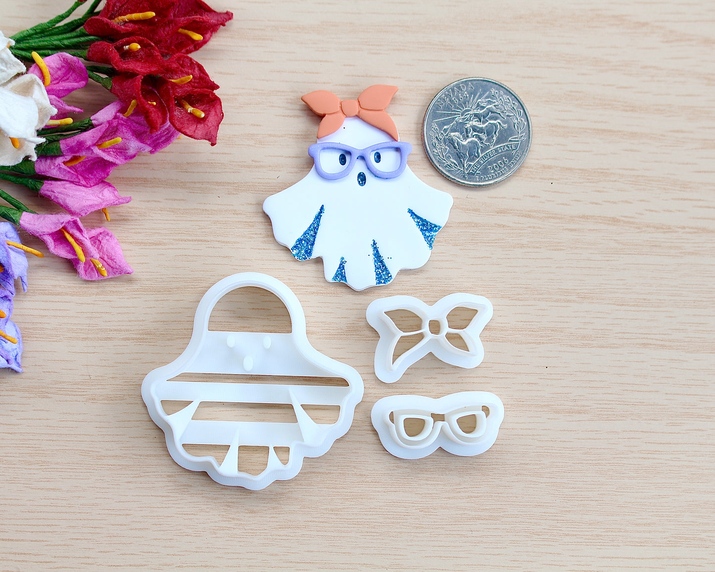 Ghost with Glasses and Bandana Cutter Set