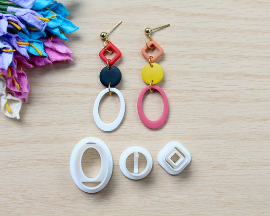 Three Piece Drop Dangle Earring Cutter Set