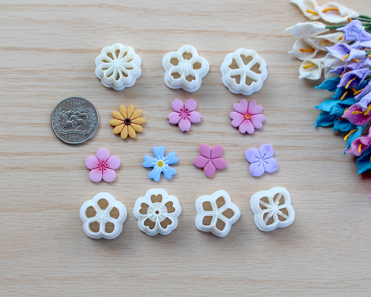 Stud Flower Polymer Clay Cutter Set