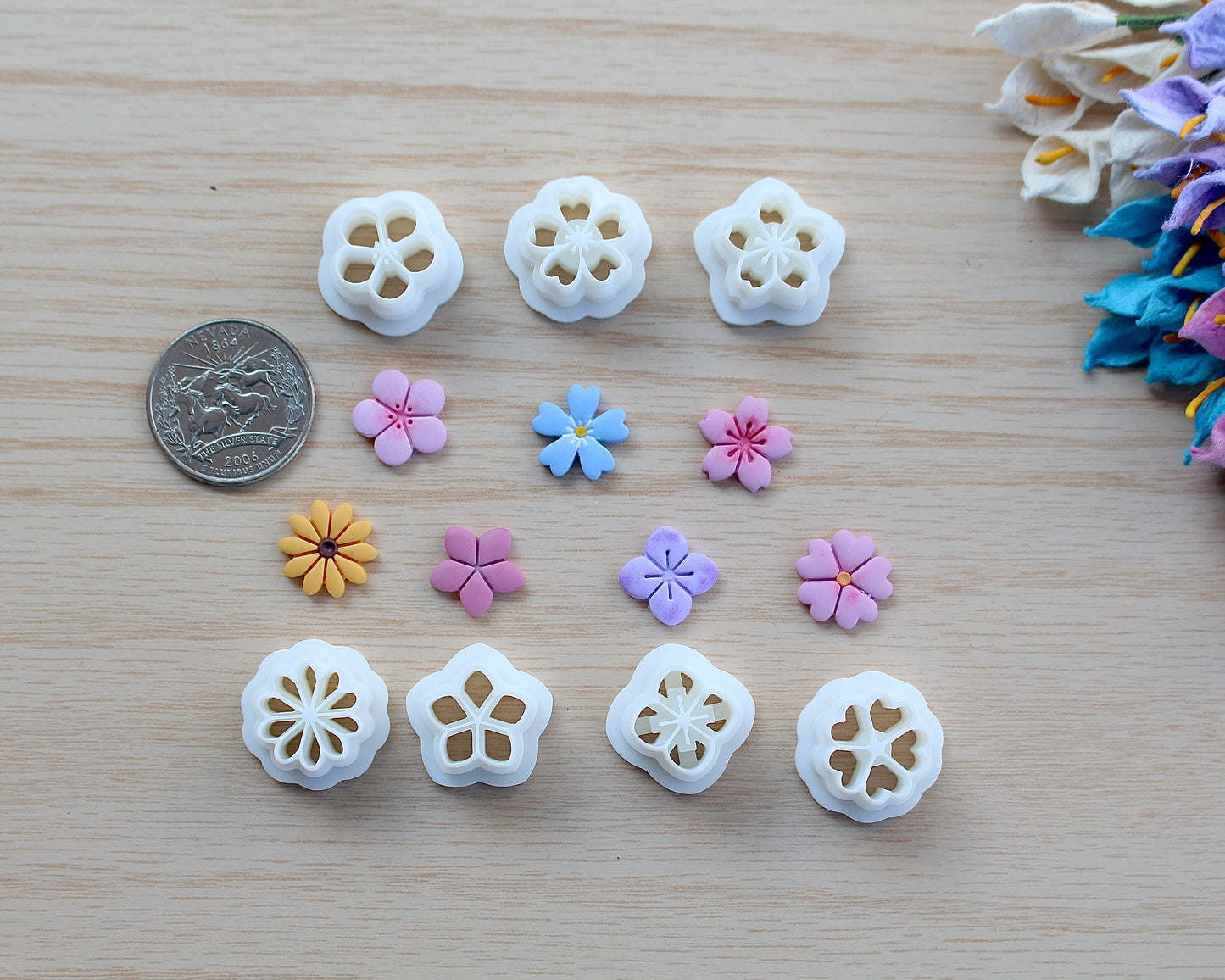 Stud Flower Polymer Clay Cutter Set