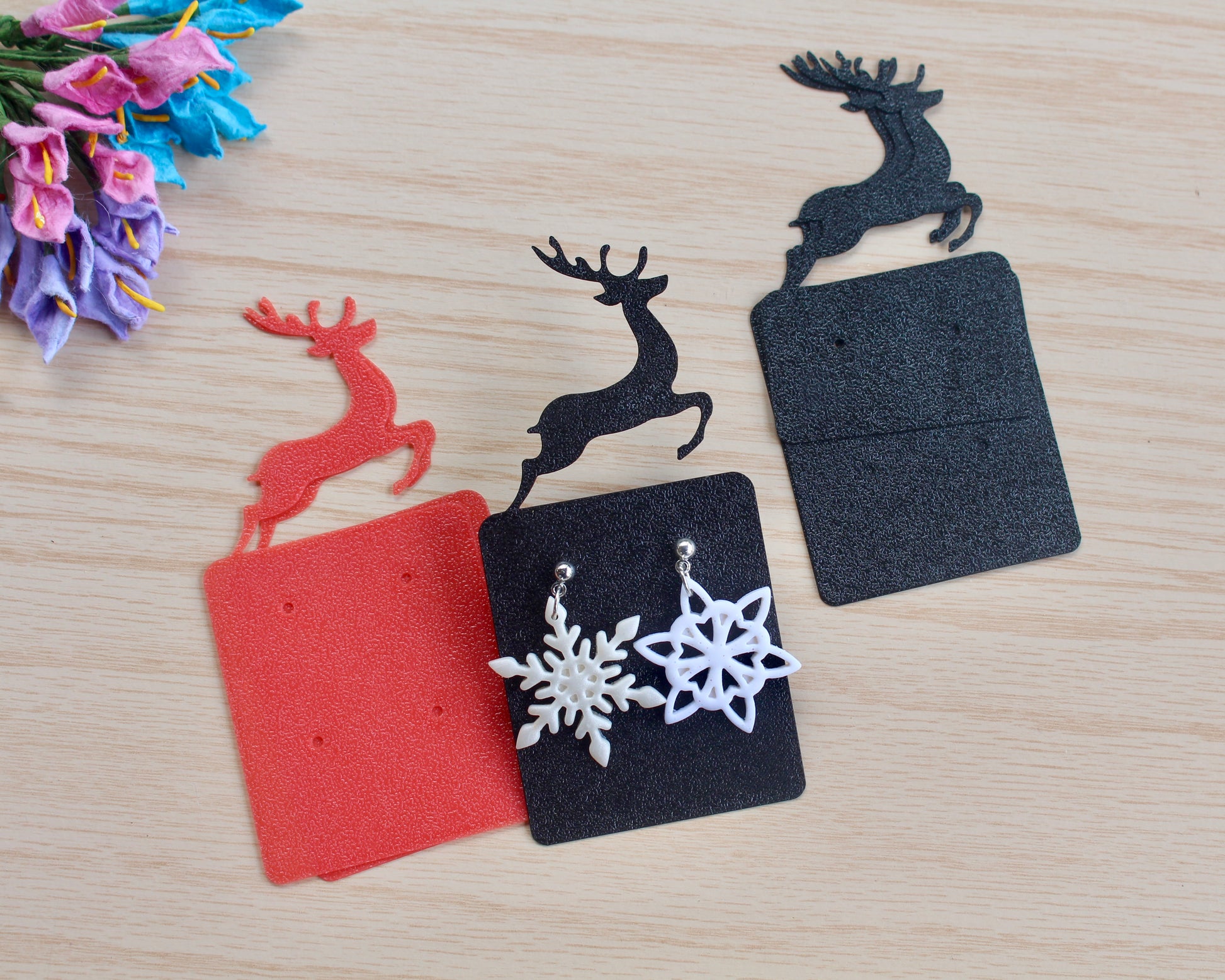 Reindeer Earring Cards