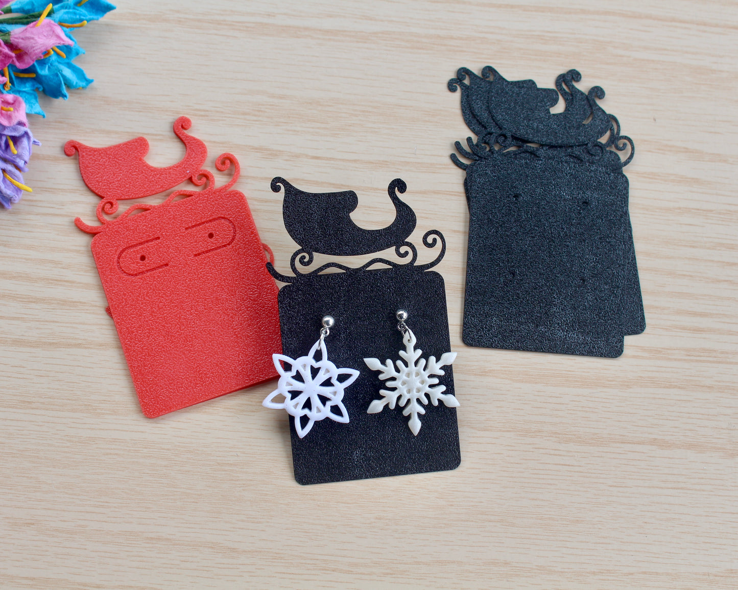 Sleigh Earring Cards