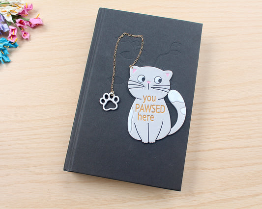 You Pawsed Here Bookmark Cutter Set - Cat Version #2