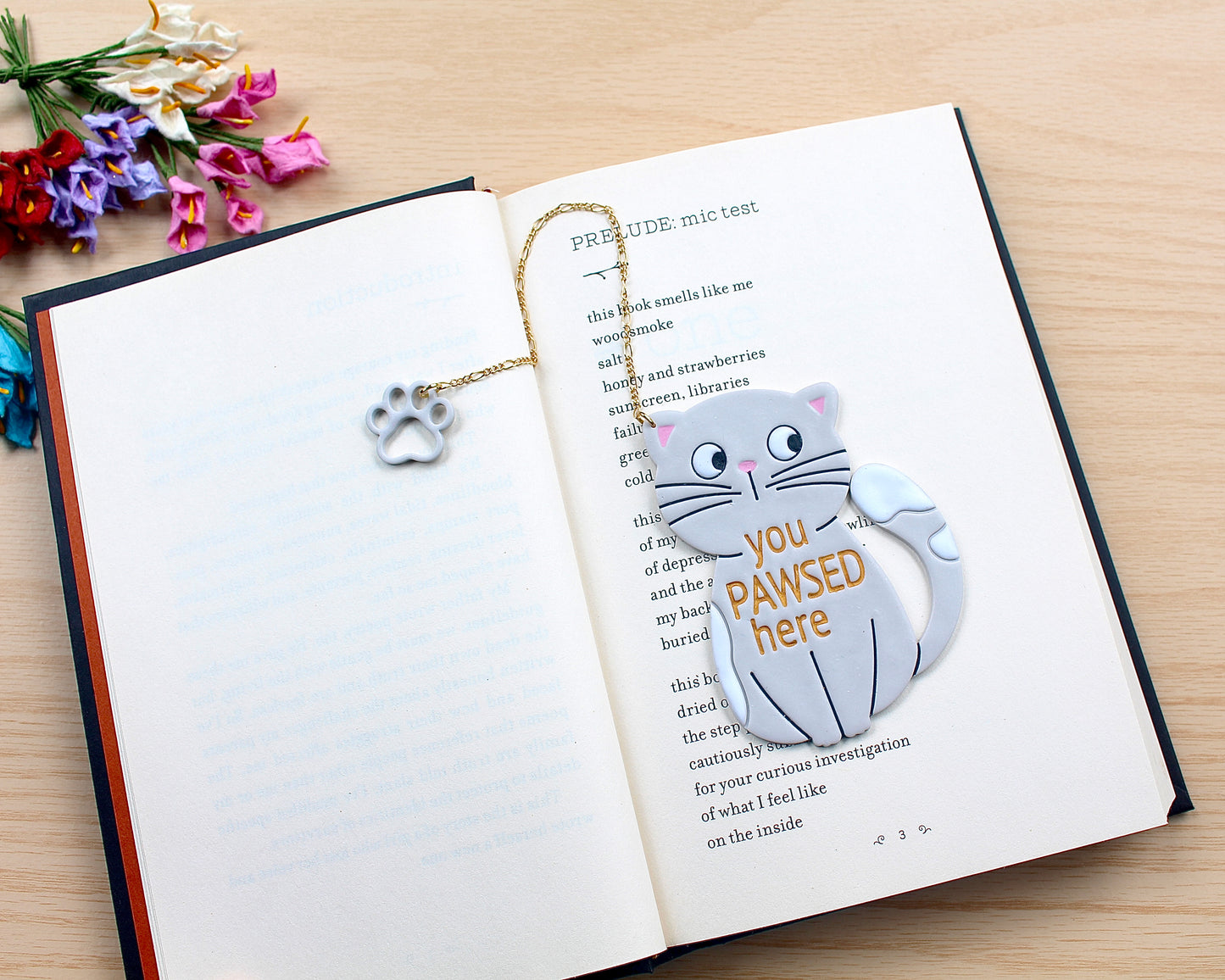 You Pawsed Here Bookmark Cutter Set - Cat Version #2