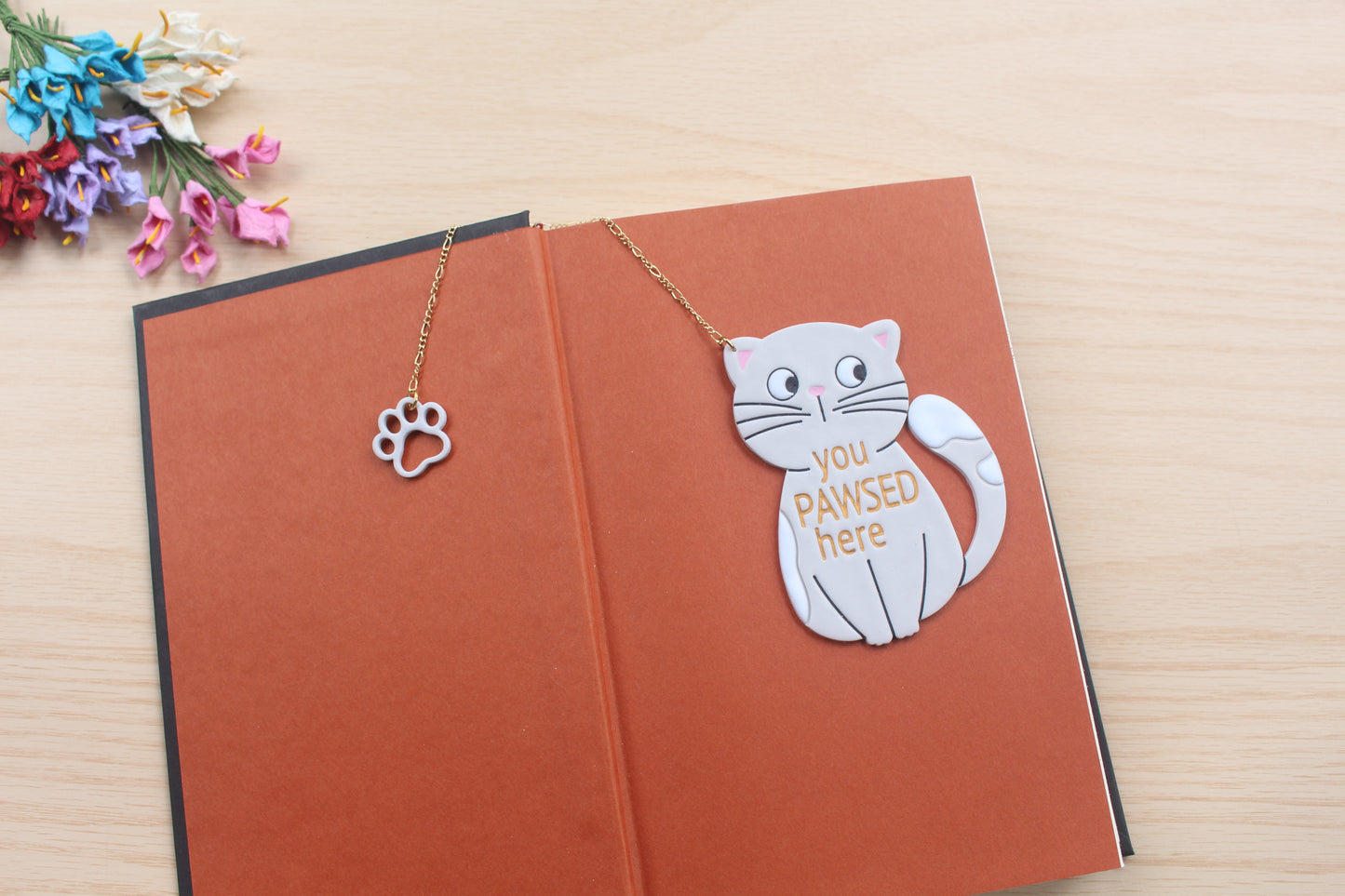 You Pawsed Here Bookmark Cutter Set - Cat Version #2