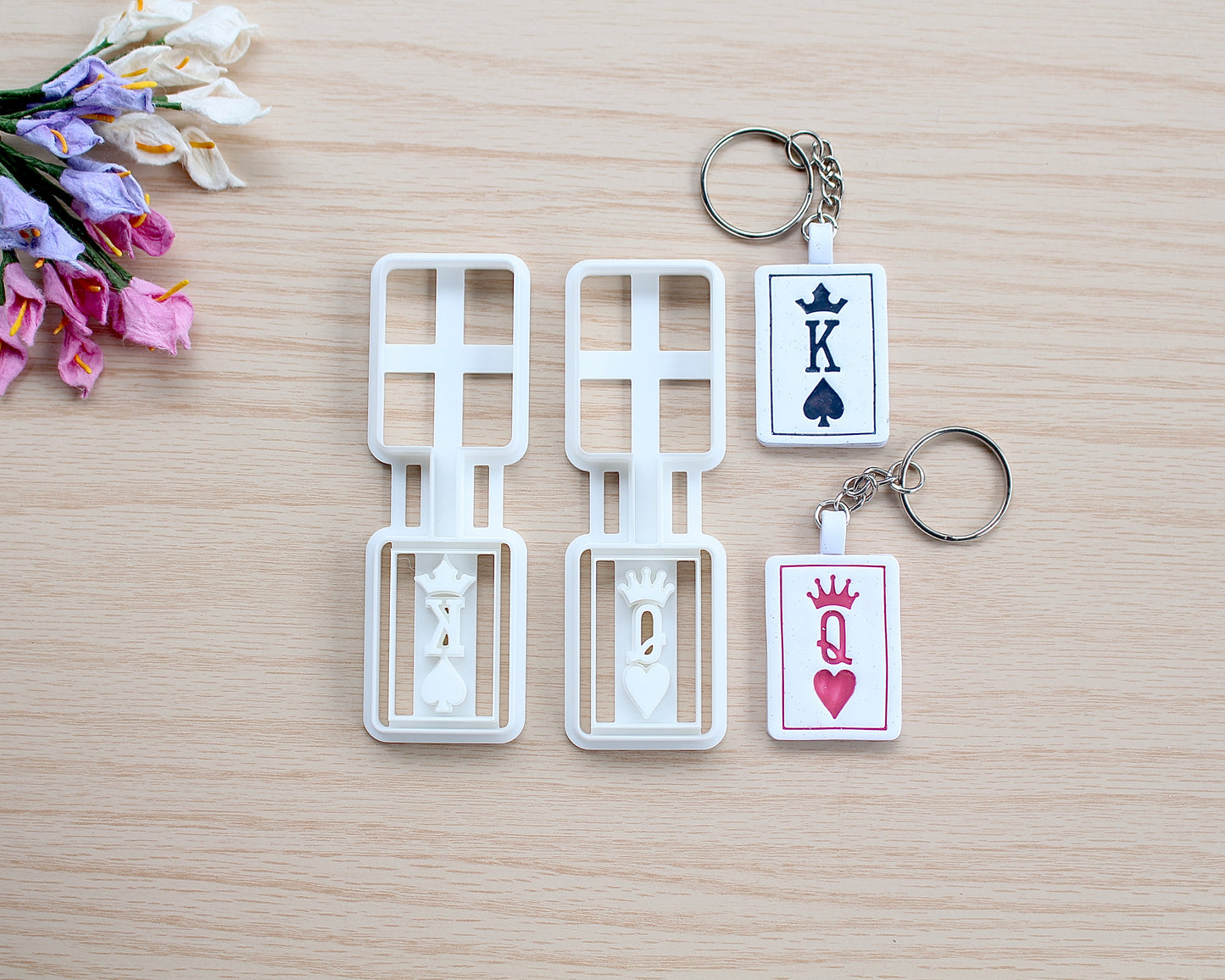 king and queen card polymer clay cutter set