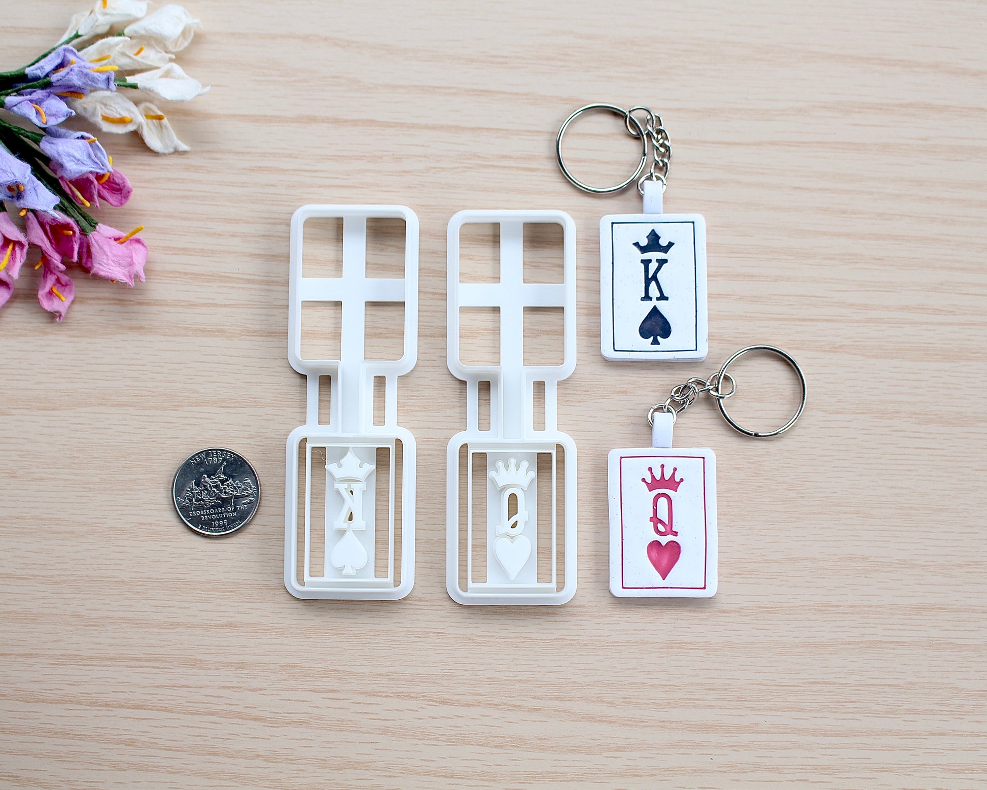 king and queen card polymer clay cutter set
