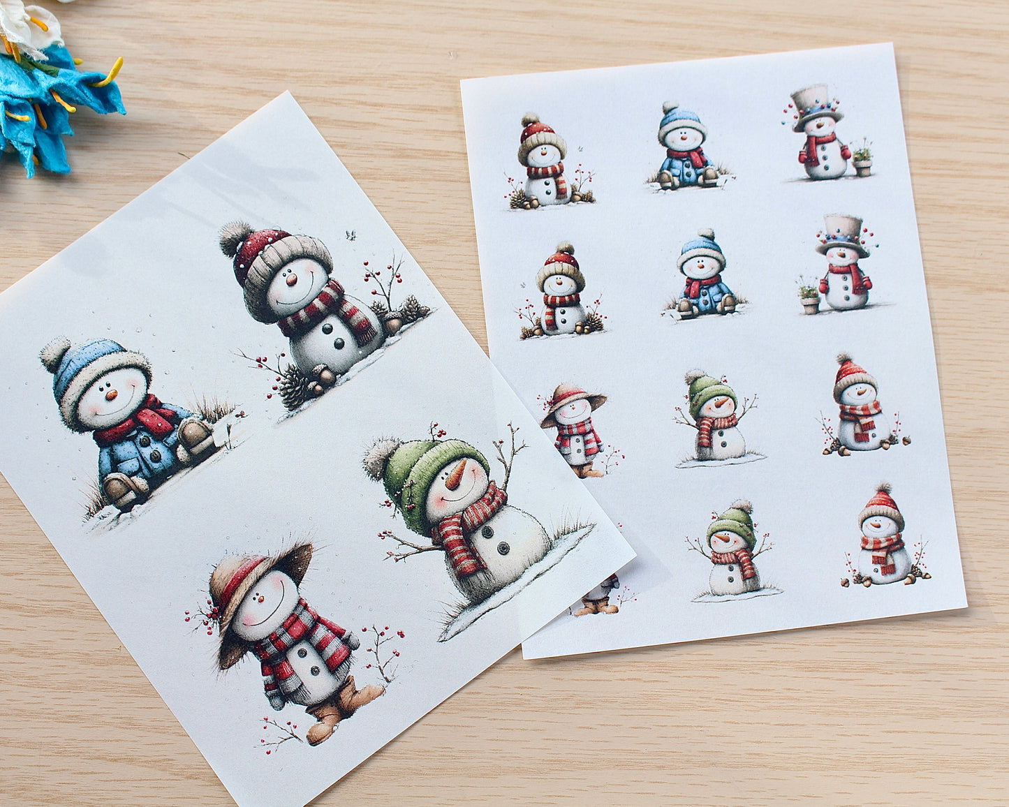 Snowman Water Soluble Transfer Paper