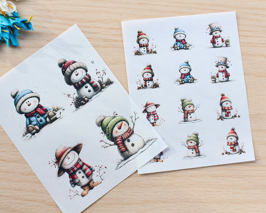 Snowman Water Soluble Transfer Paper