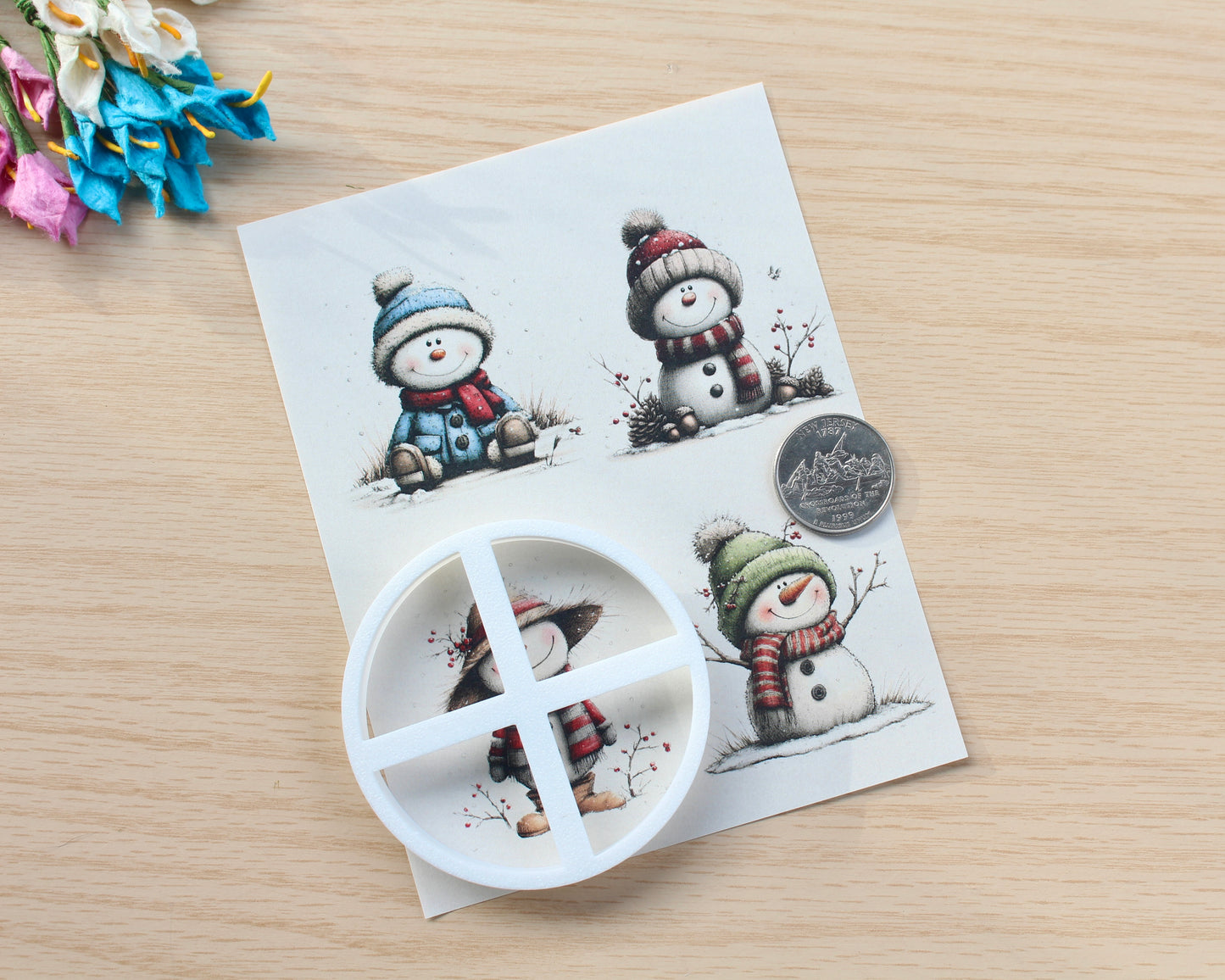 Snowman Water Soluble Transfer Paper