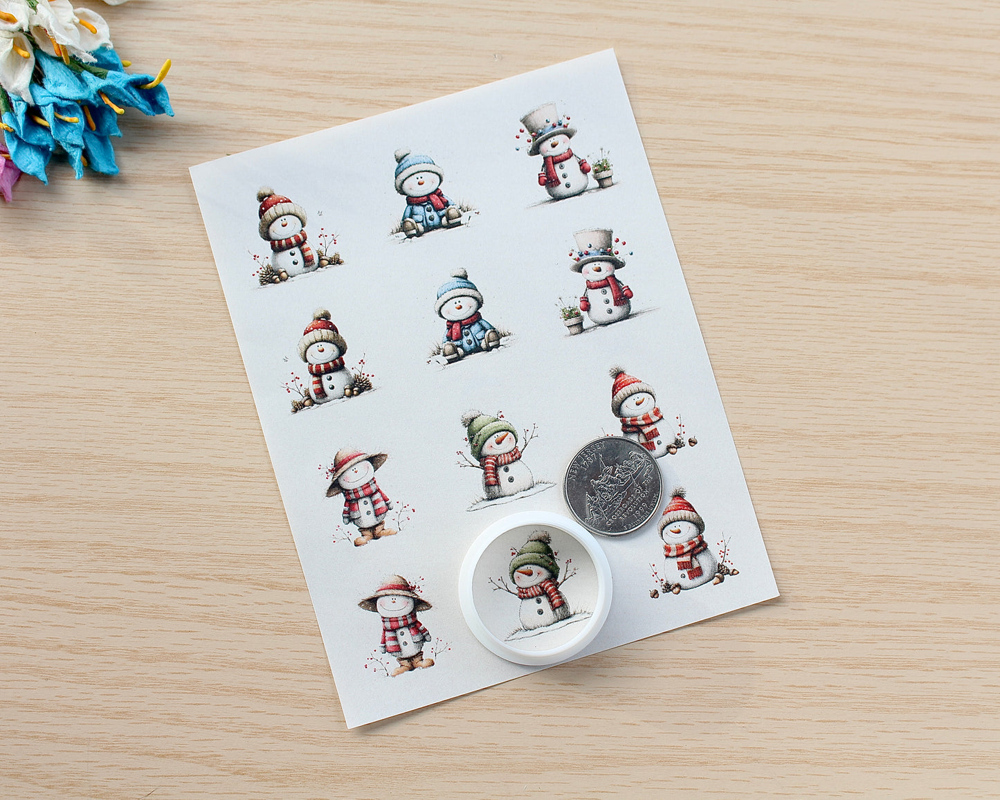 Snowman Water Soluble Transfer Paper