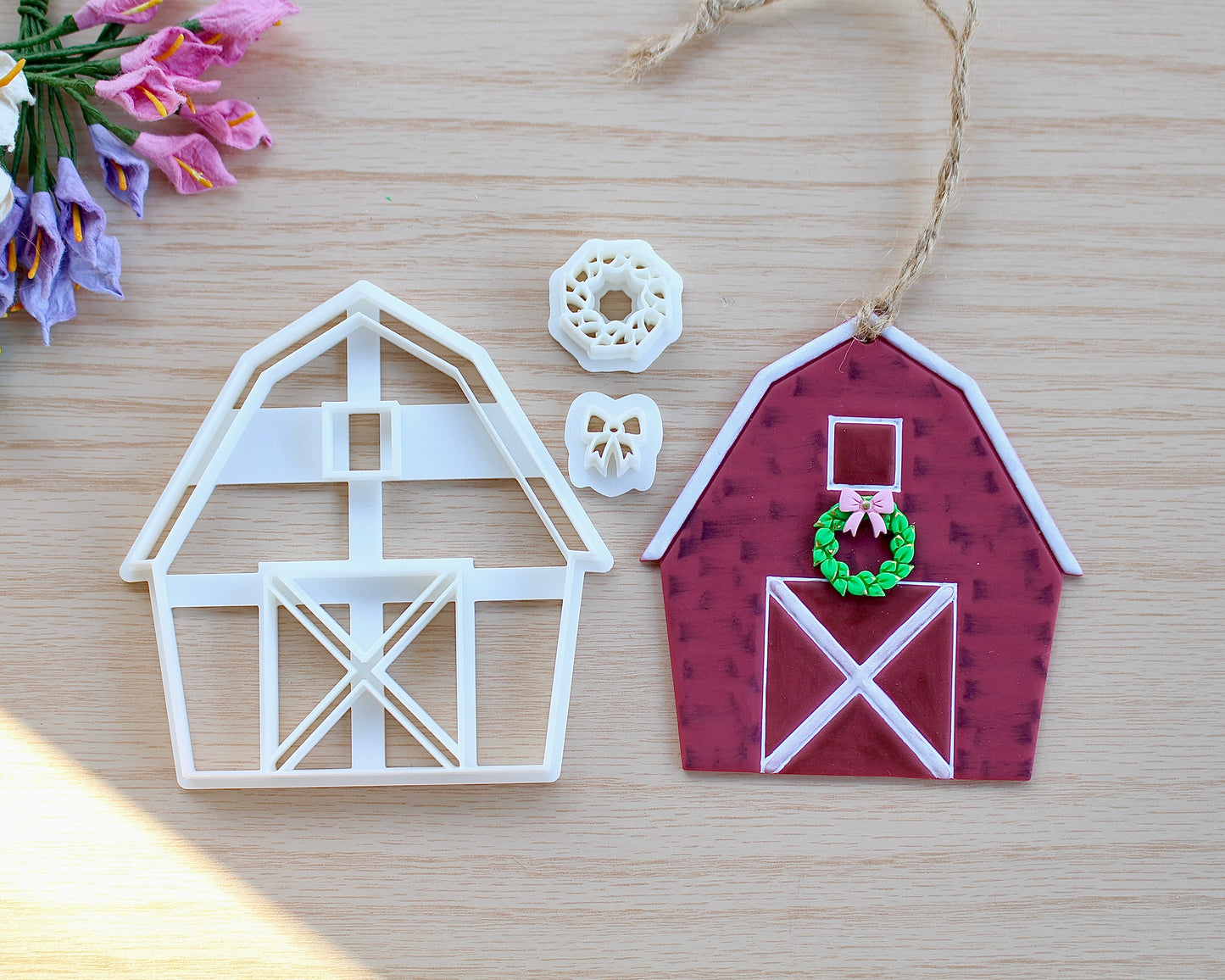 Christmas Barn Ornament Cutter Set
