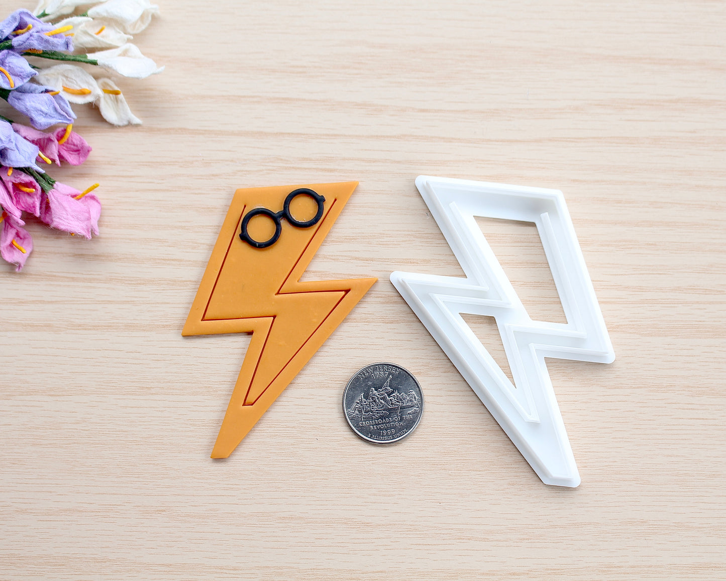 thunderbolt wizard bookmark polymer clay cutter | ornament polymer clay cutter