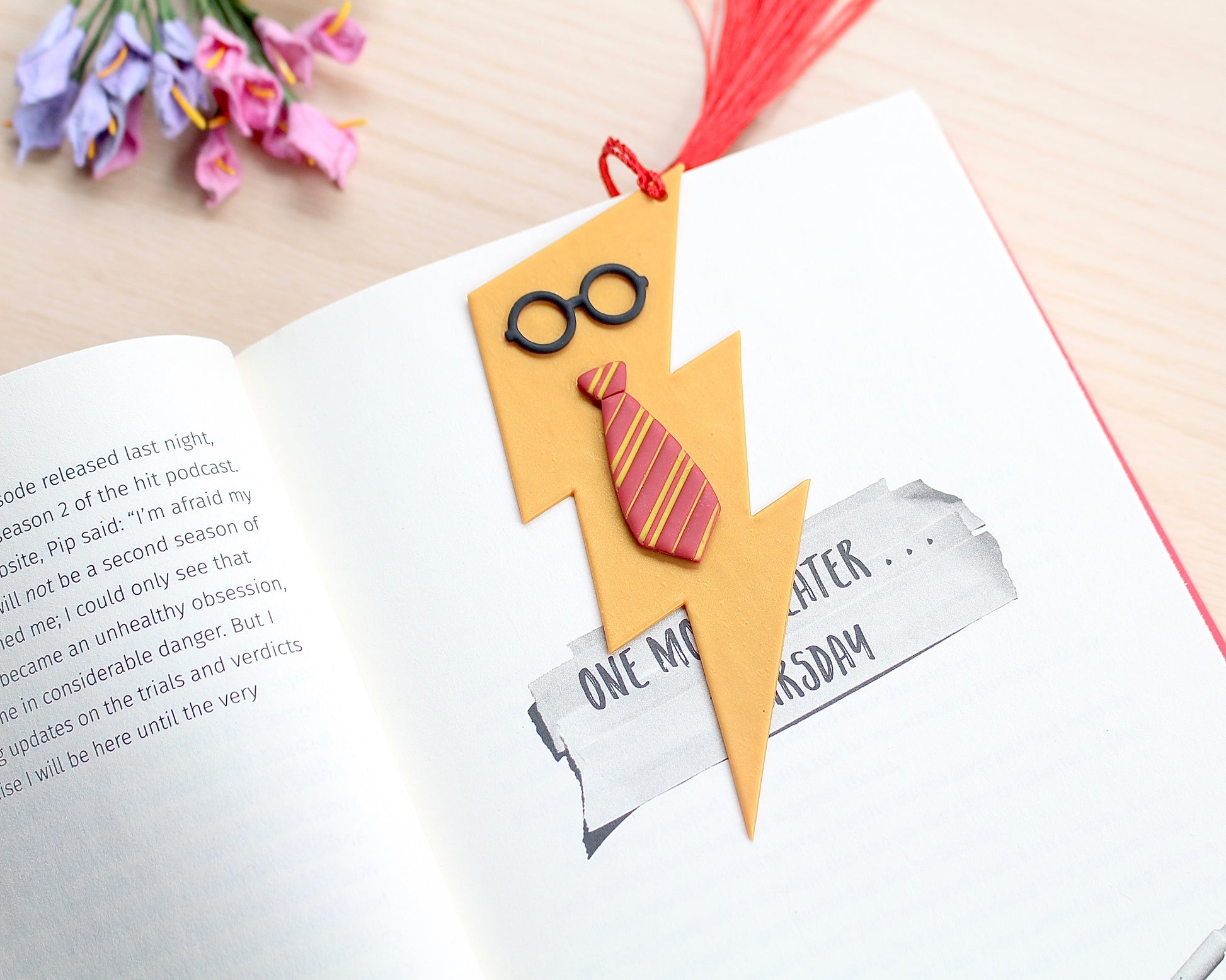 thunderbolt wizard bookmark polymer clay cutter | ornament polymer clay cutter