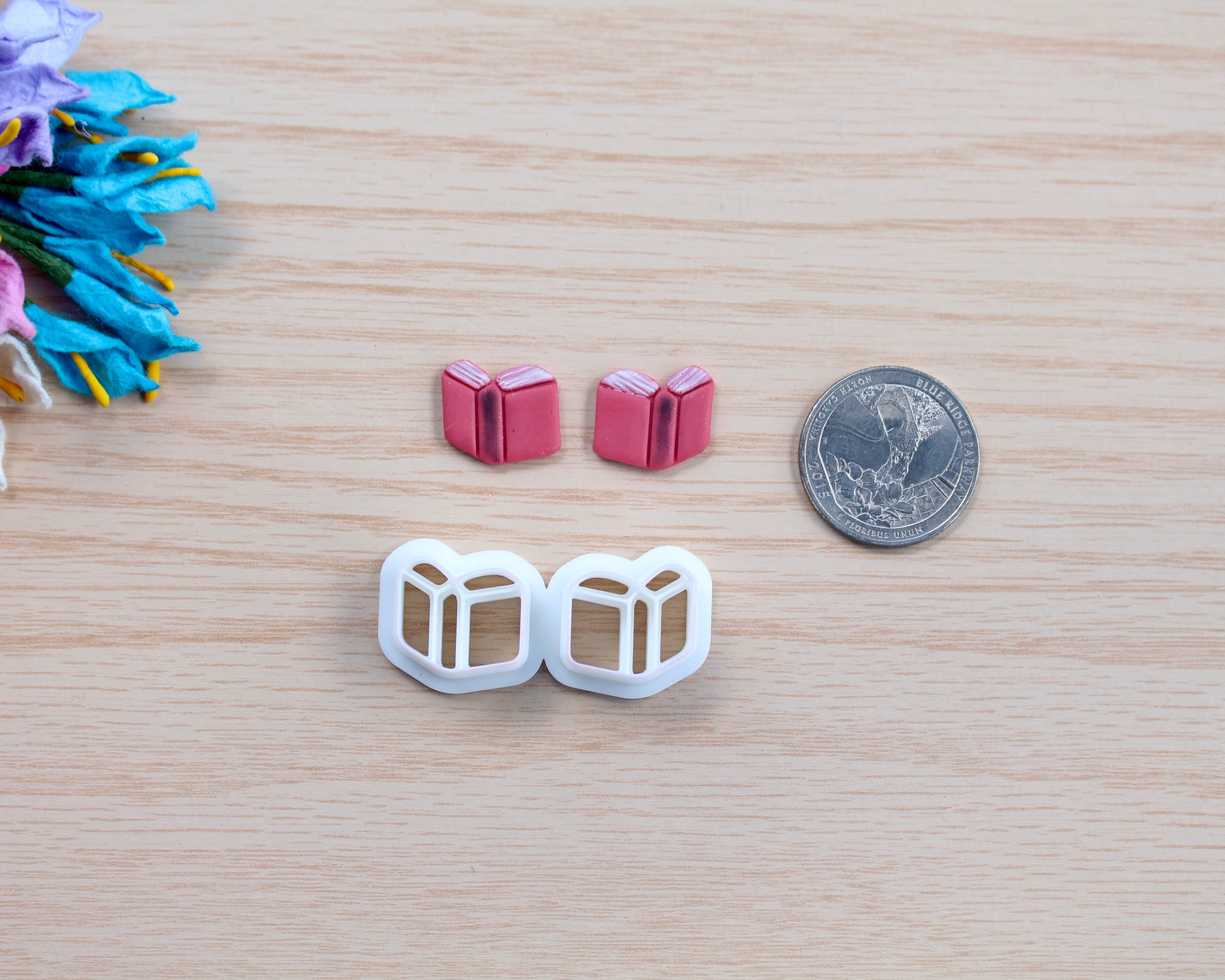 mini book polymer clay cutter