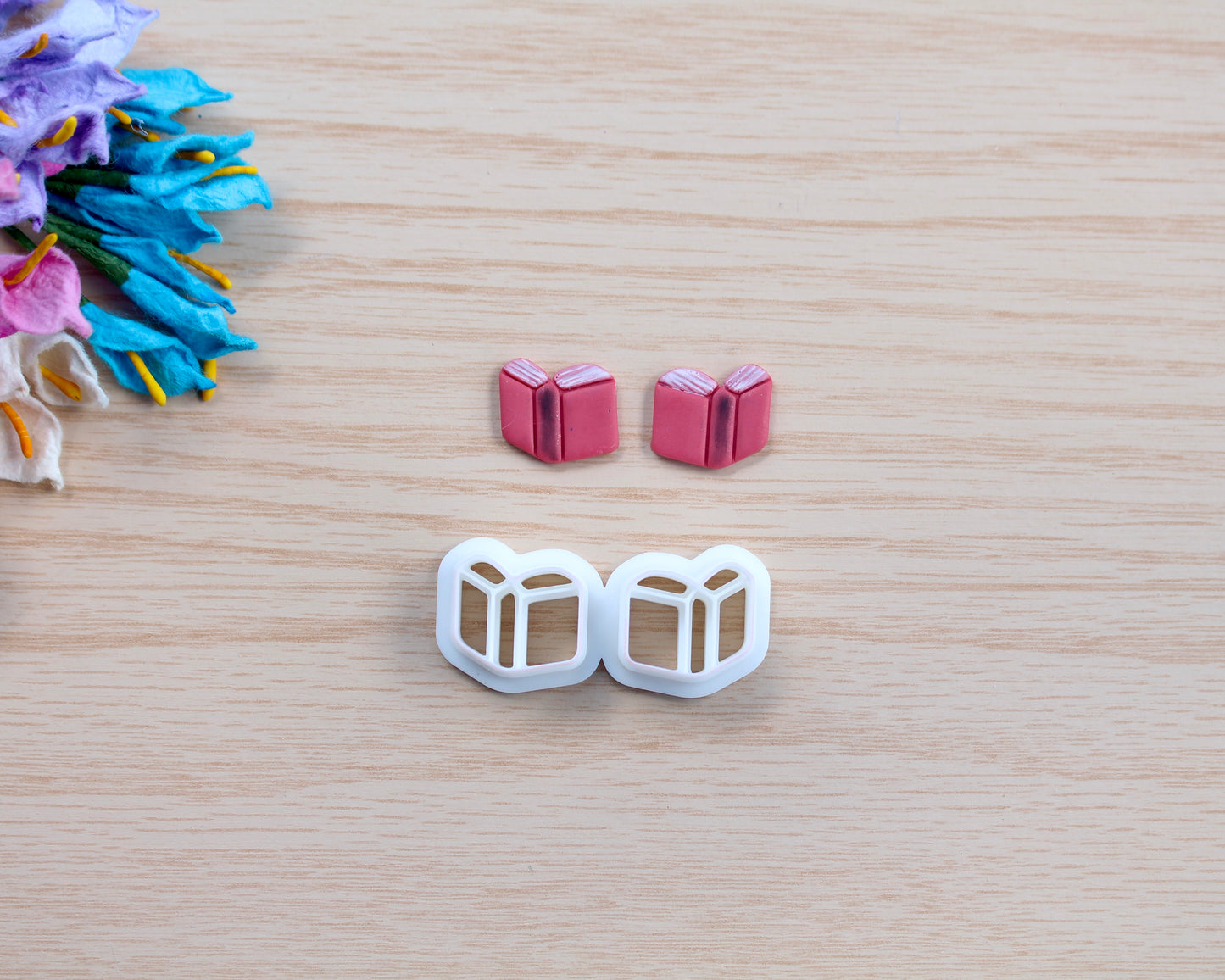 mini book polymer clay cutter