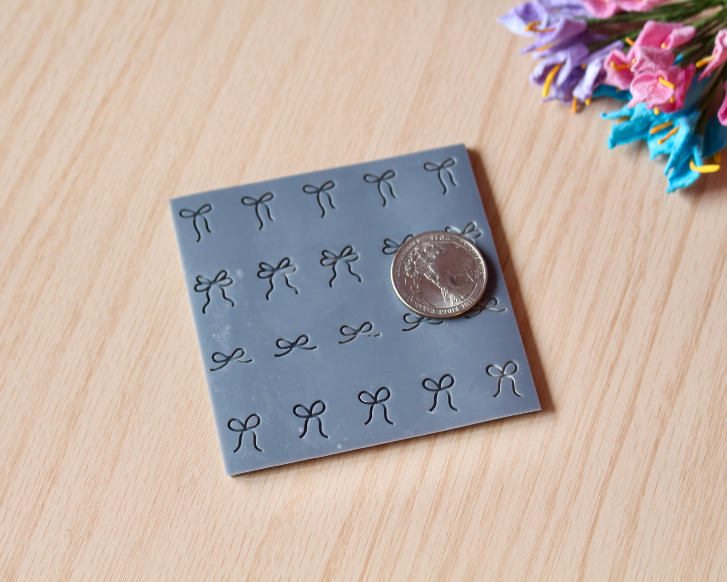 bow element baking mat polymer clay cutter