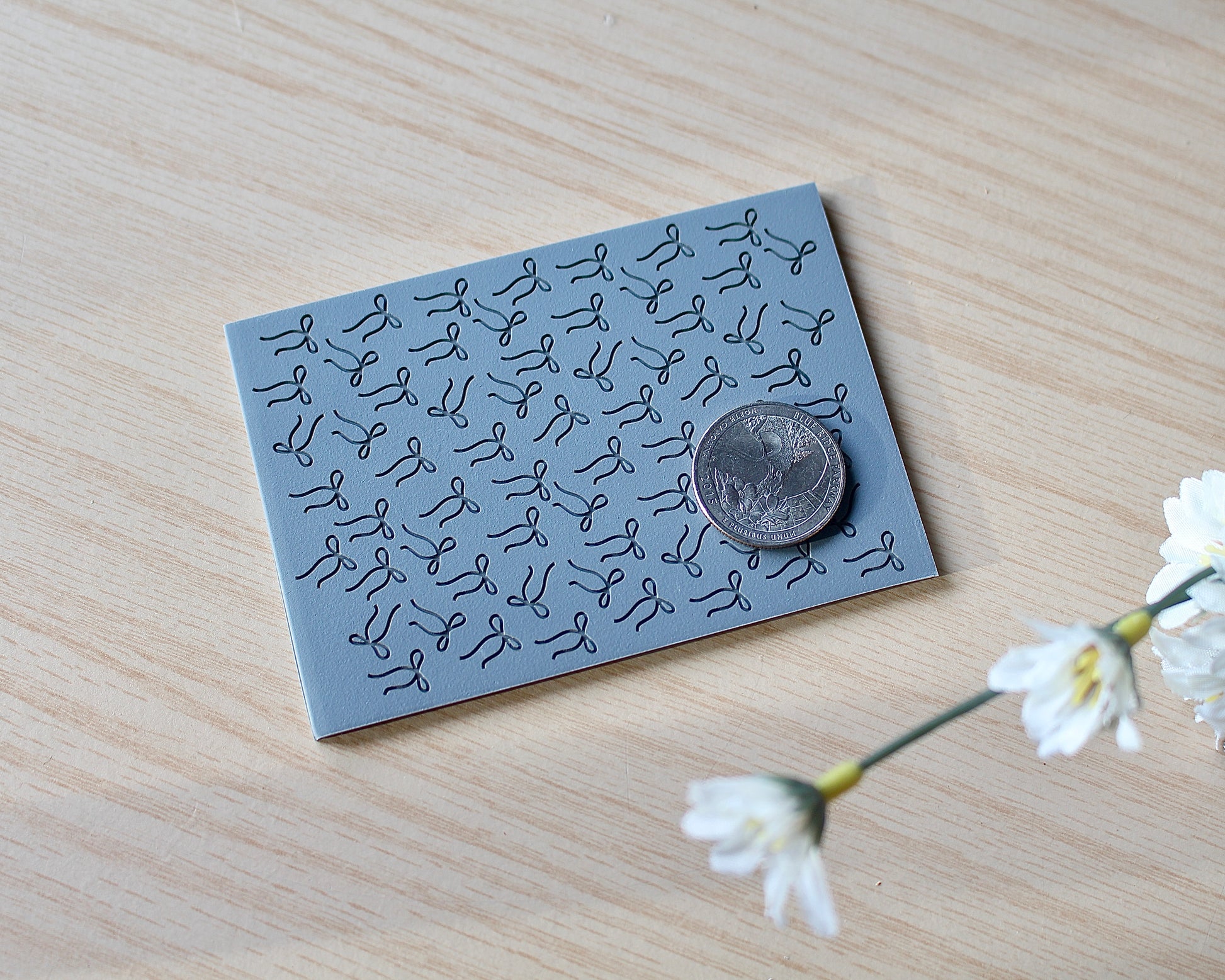 hand-drawn bow texture mat polymer clay cutter