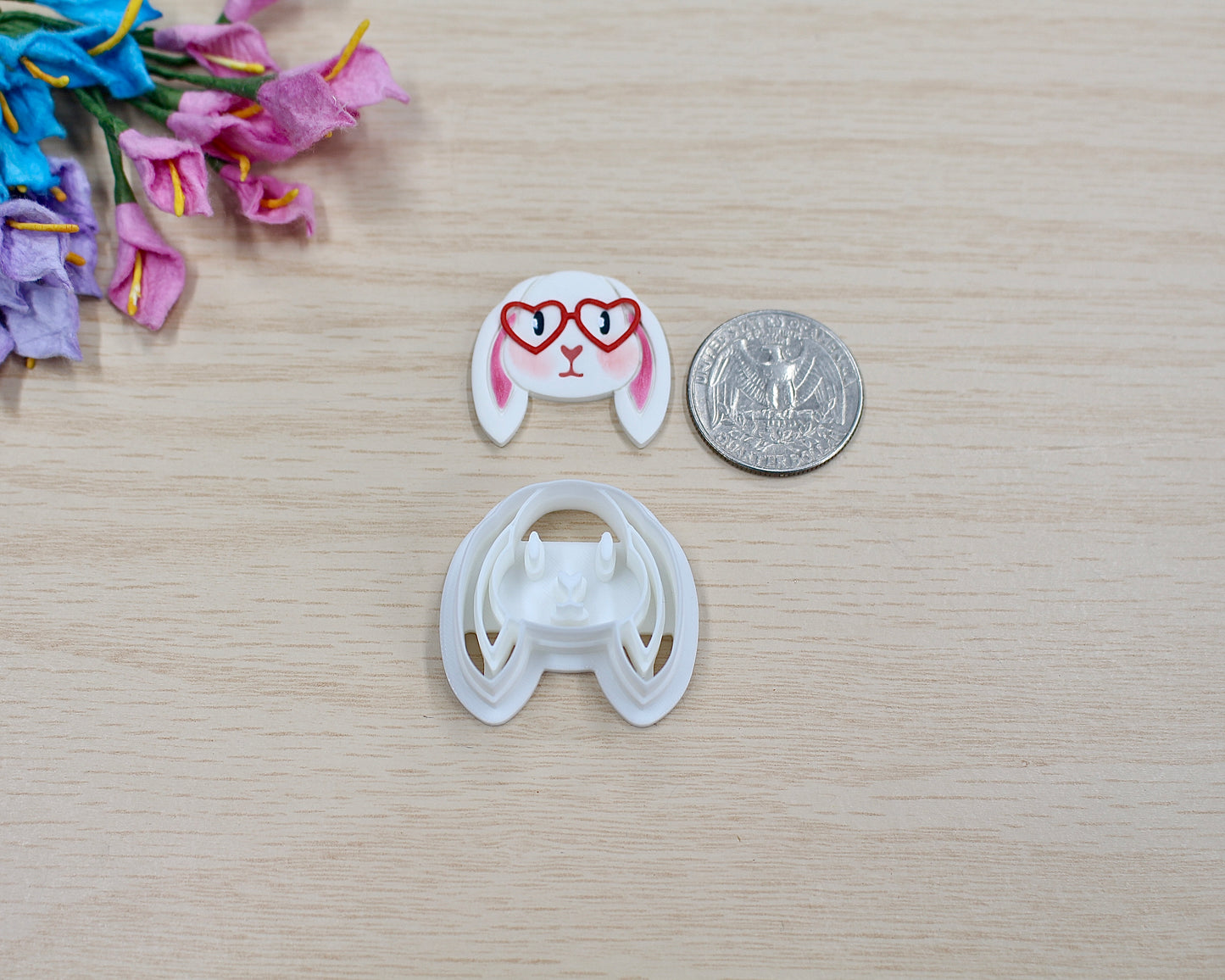 floppy ear bunny polymer clay cutter