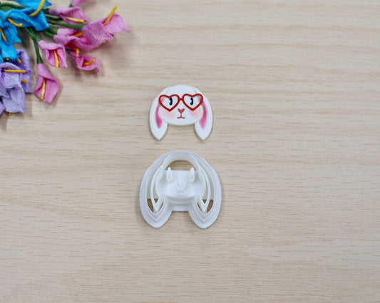 floppy ear bunny polymer clay cutter