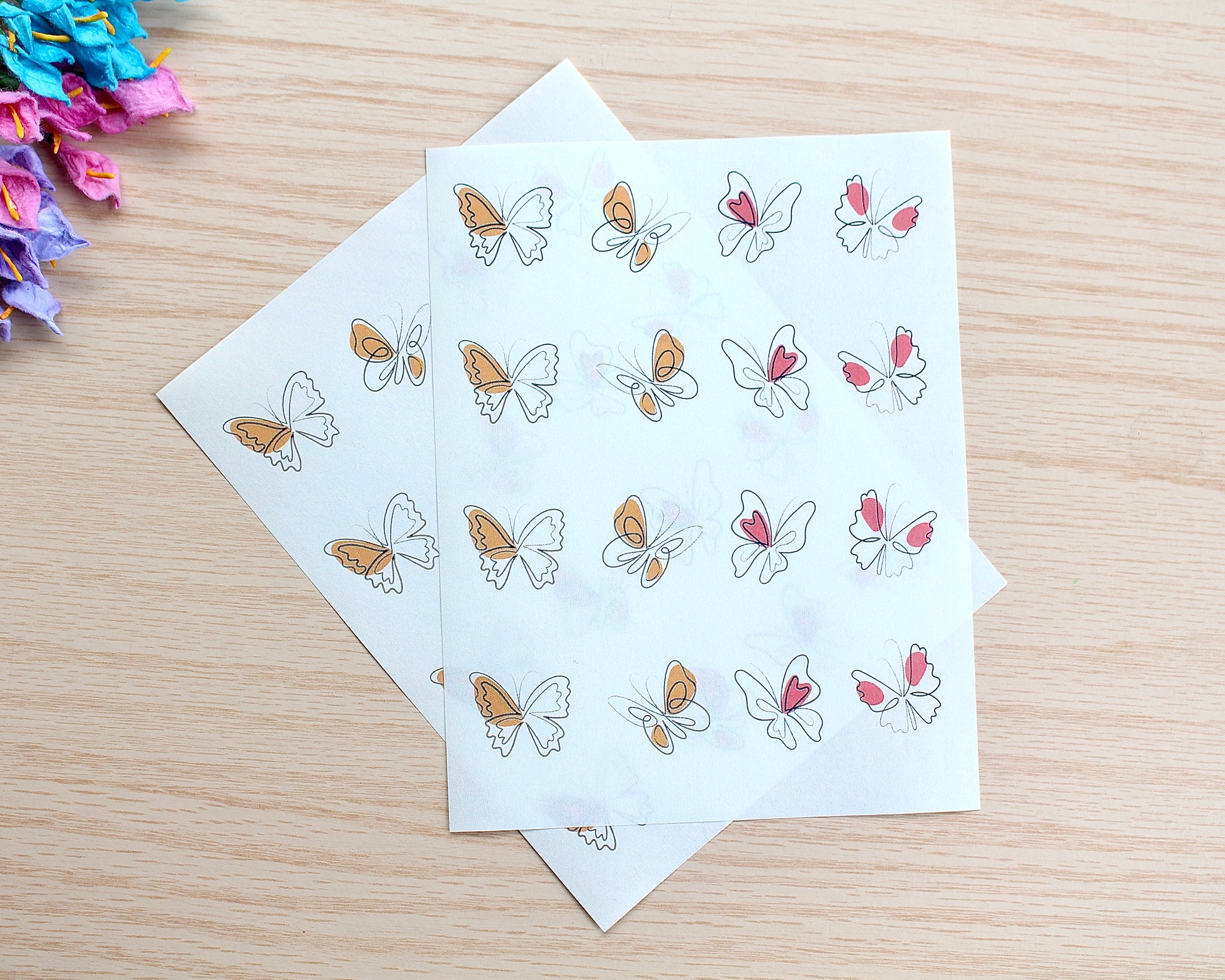 Butterfly transfer paper