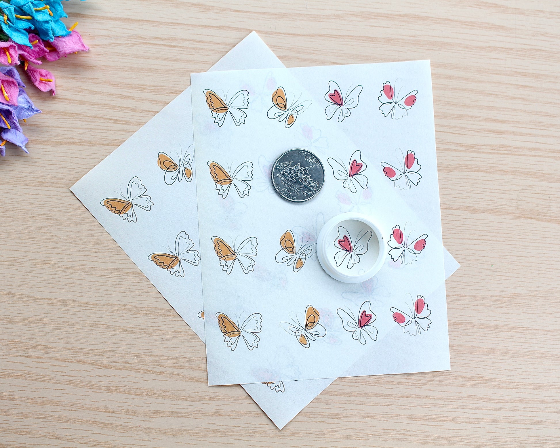 Butterfly transfer paper