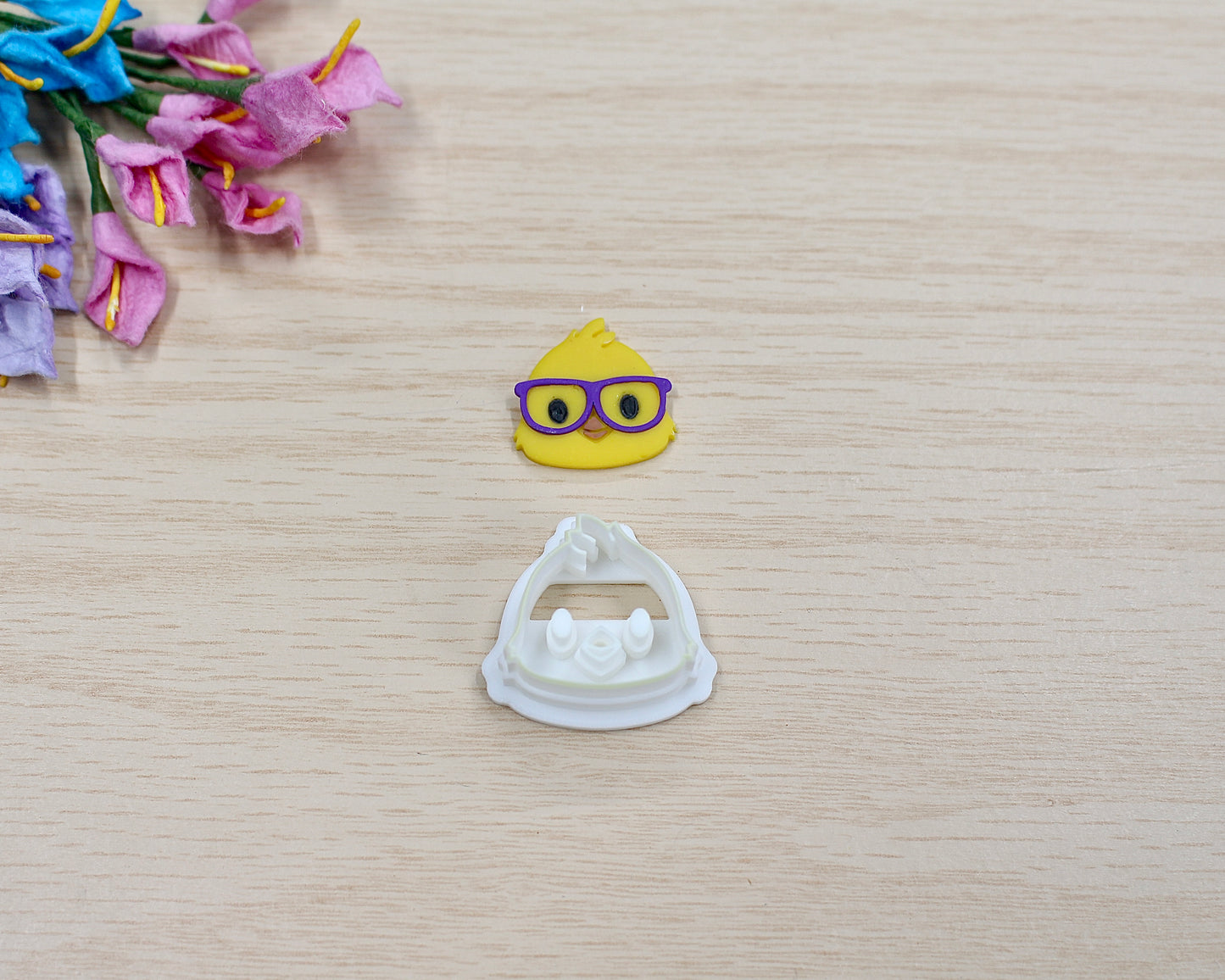 baby chick head polymer clay cutter