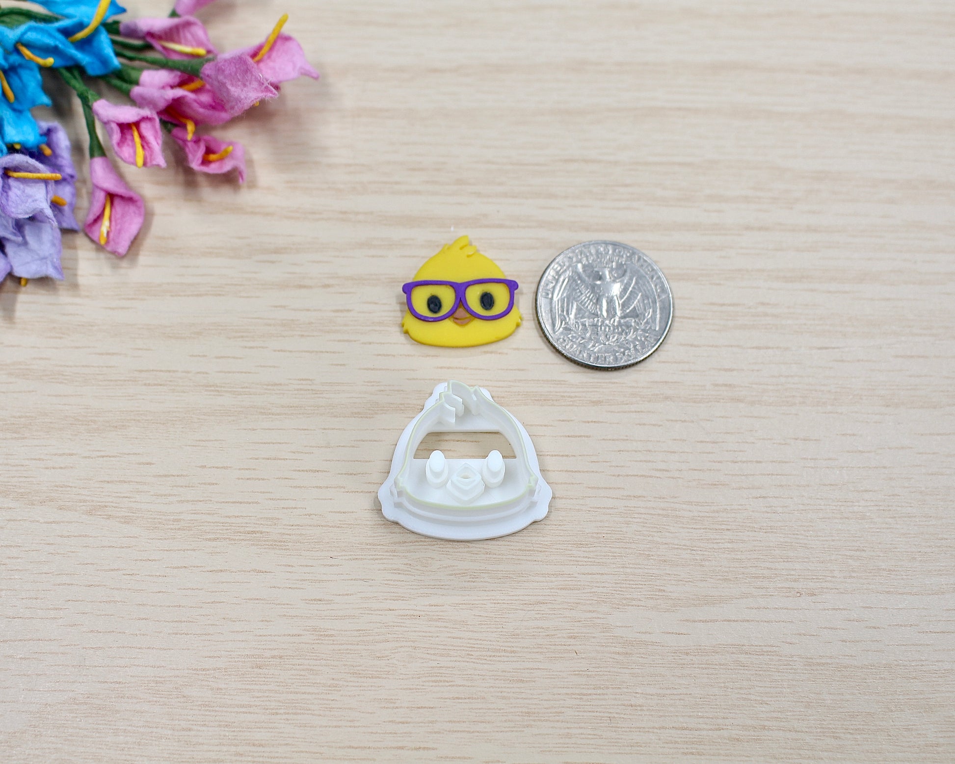 baby chick head polymer clay cutter