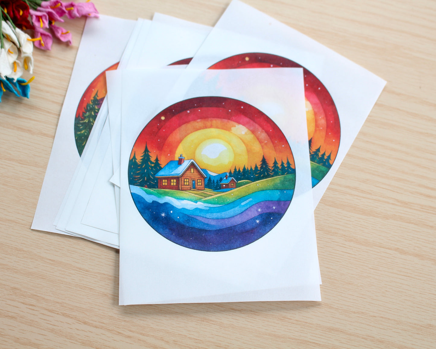 Christmas At the Barn Ornament Transfer Paper