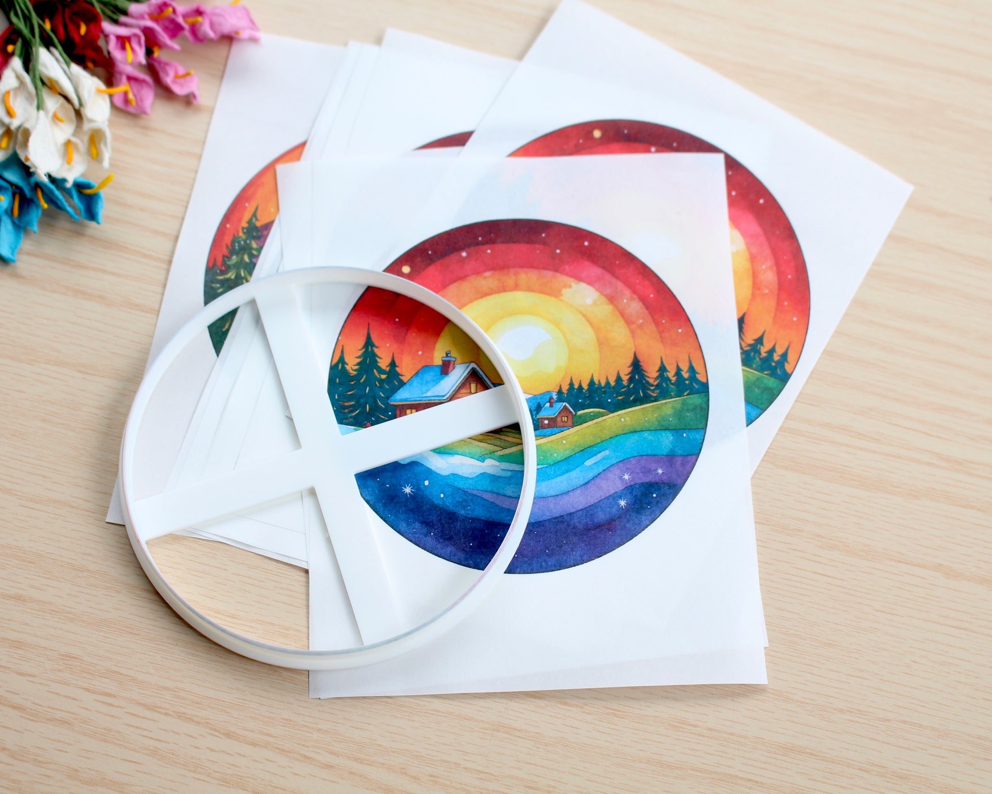 Christmas At the Barn Ornament Transfer Paper