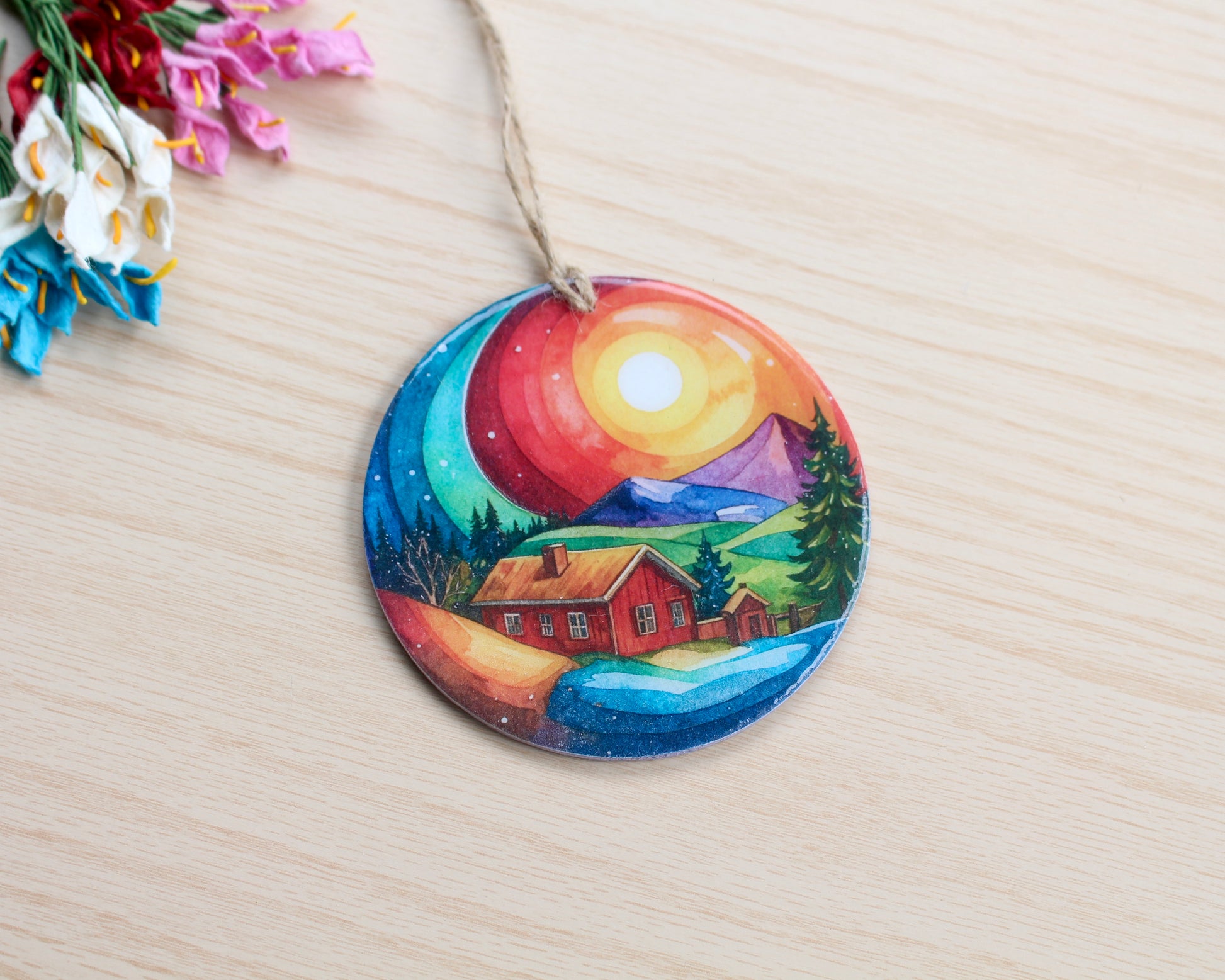 Christmas At the Barn Ornament Transfer Paper