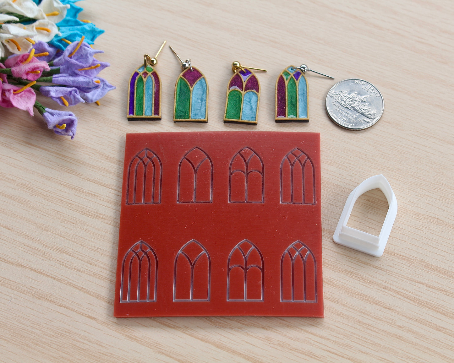 Church Window Element Baking Mat