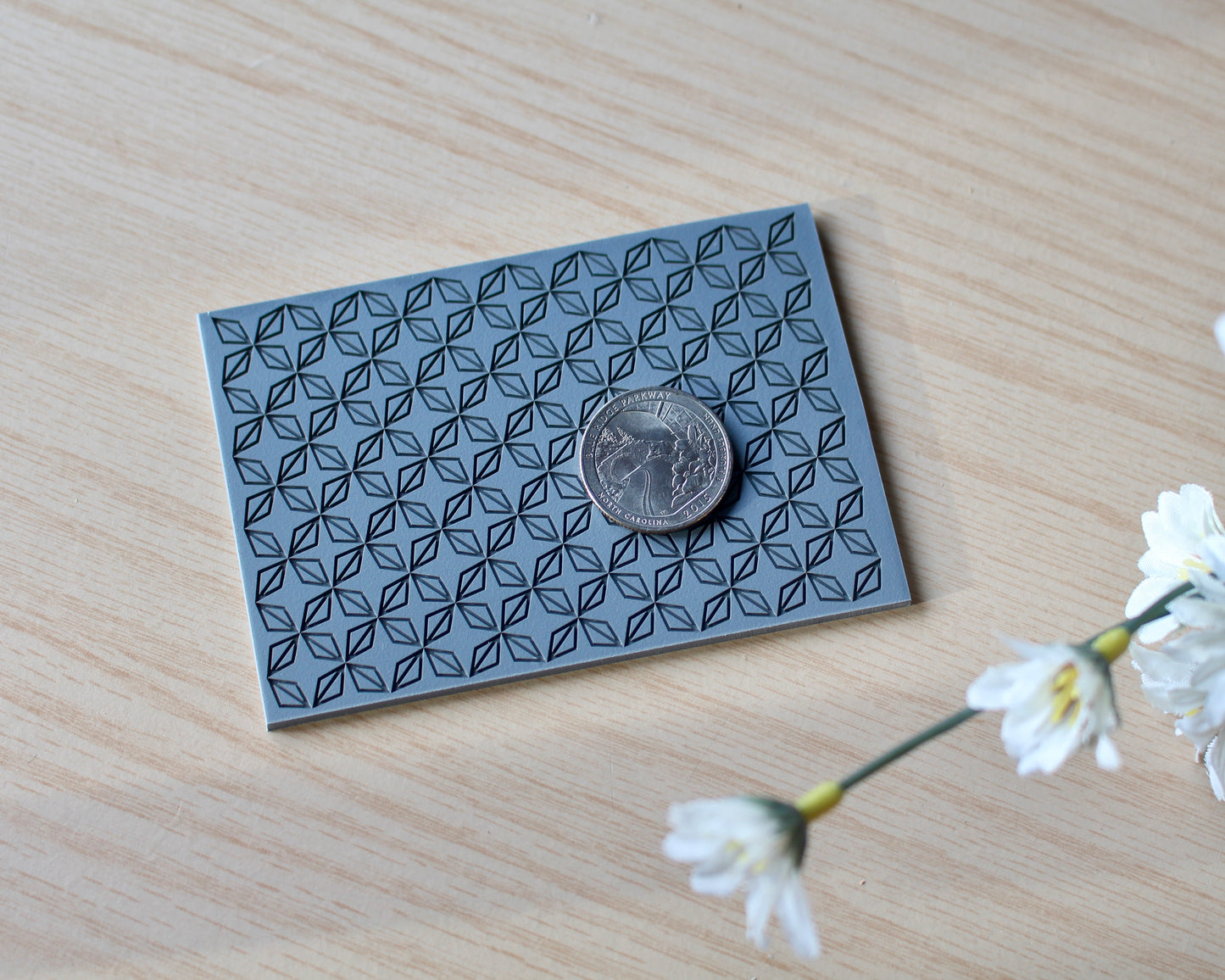 geometric star lattice texture mat polymer clay cutter