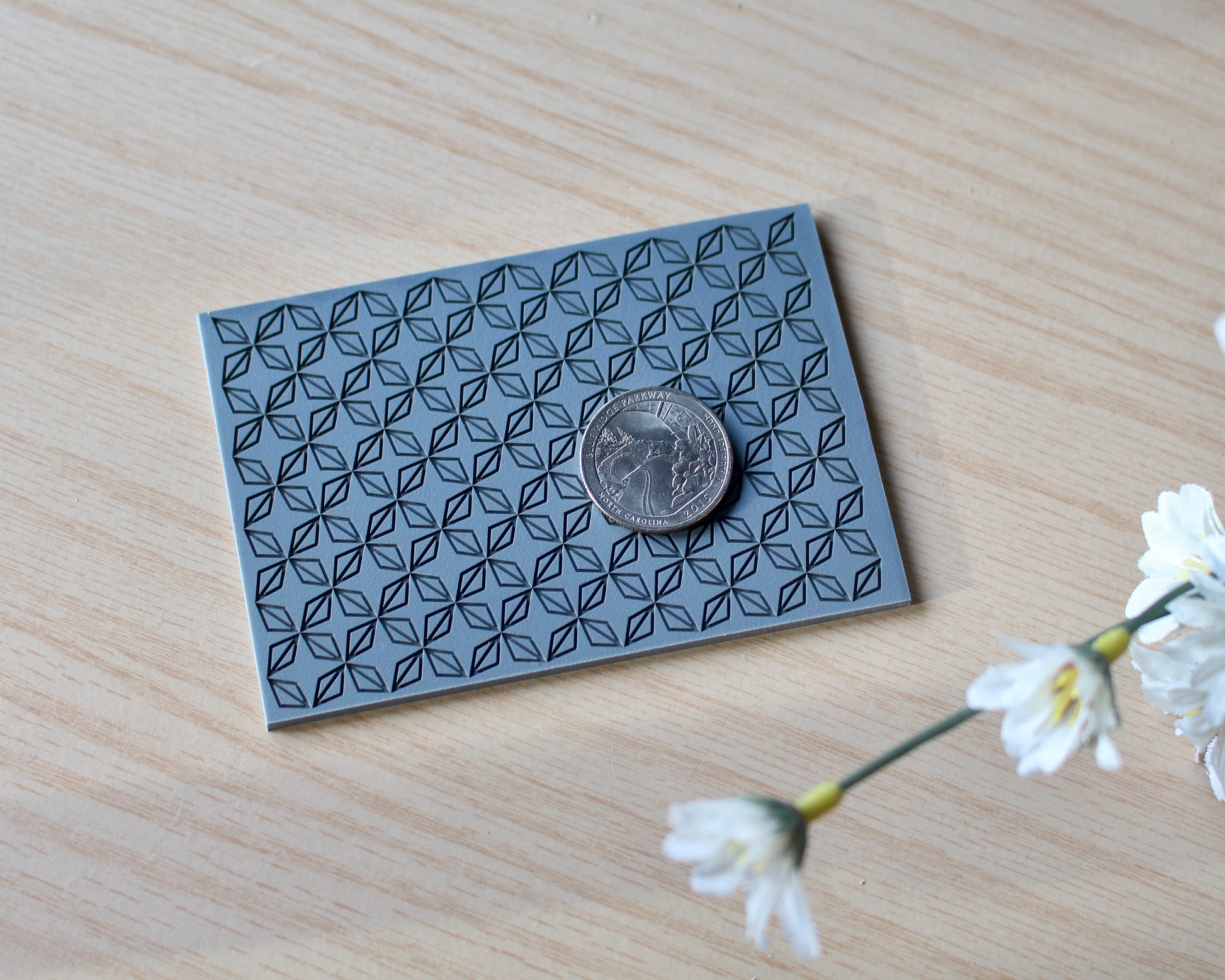 geometric star lattice texture mat polymer clay cutter