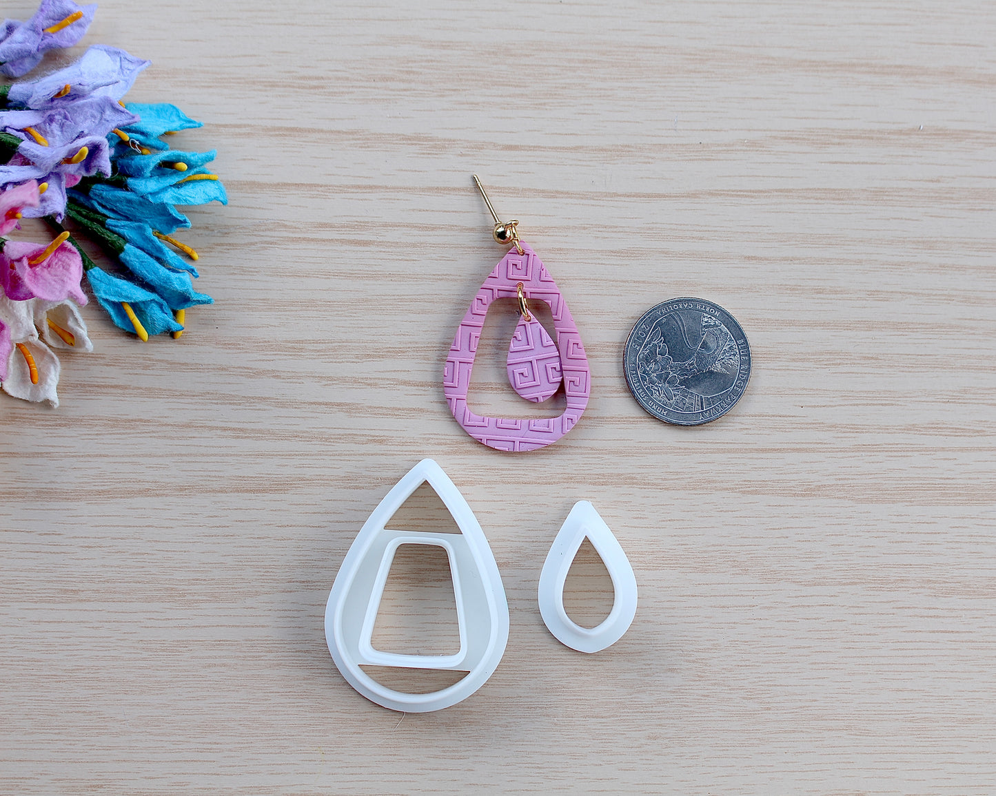 Droplet Dangle polymer clay cutter set