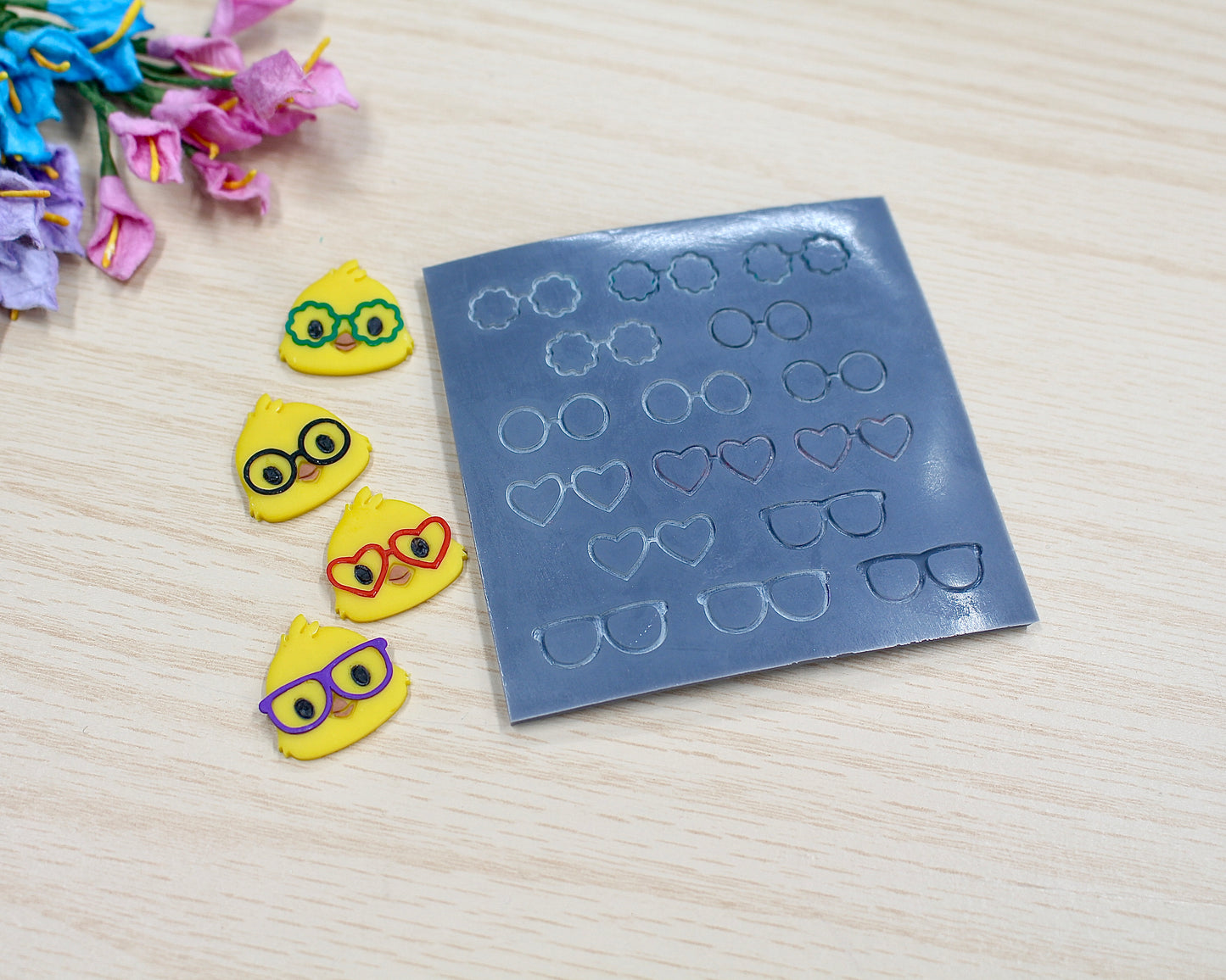 glasses element baking mat polymer clay cutter