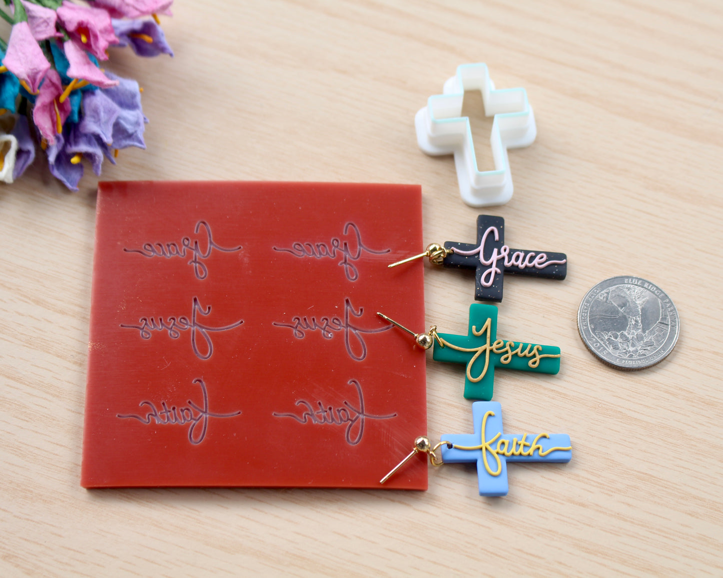 Grace, Jesus, Faith Sentiment Element Baking Mat