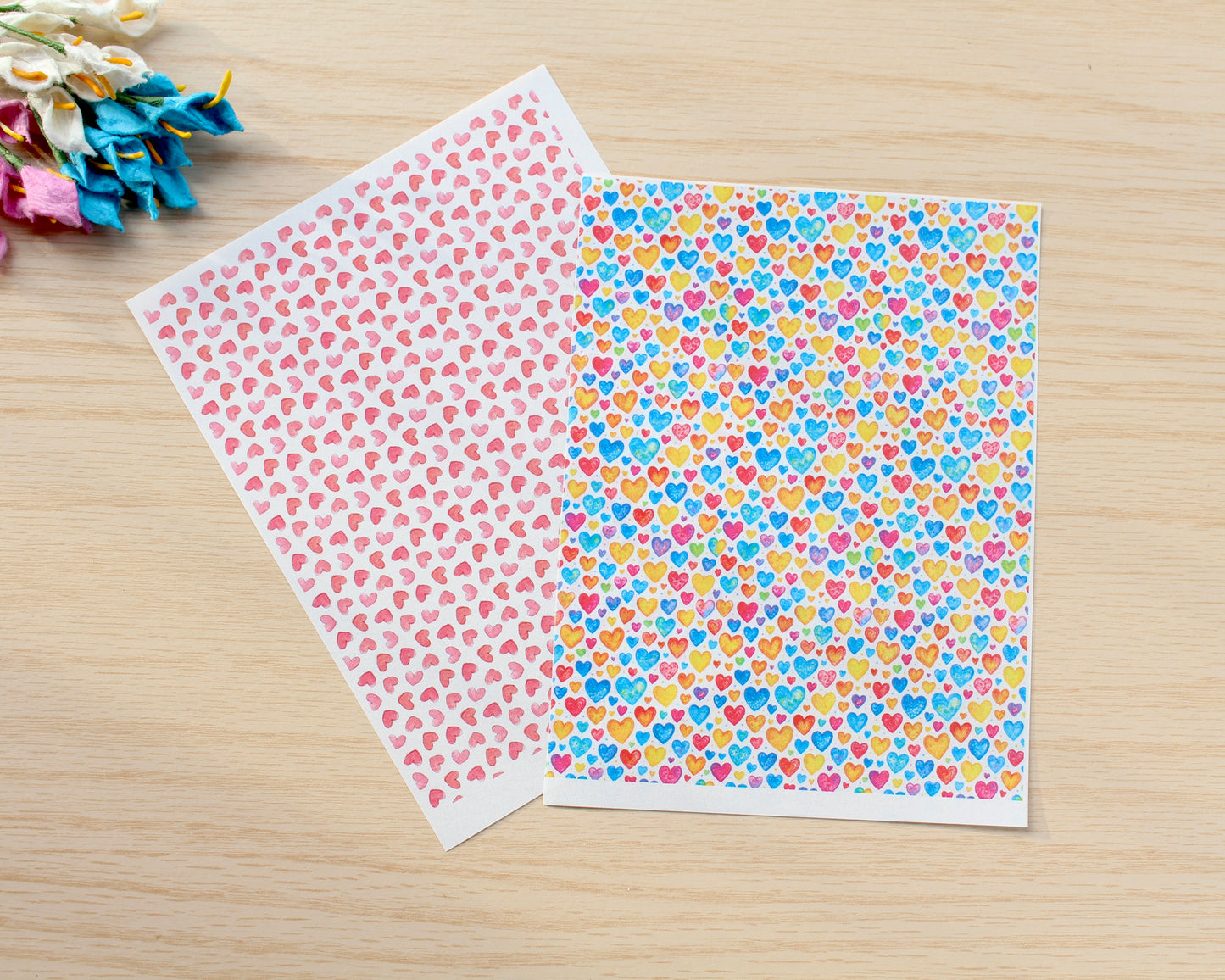 Hearts Water Soluble Transfer Paper